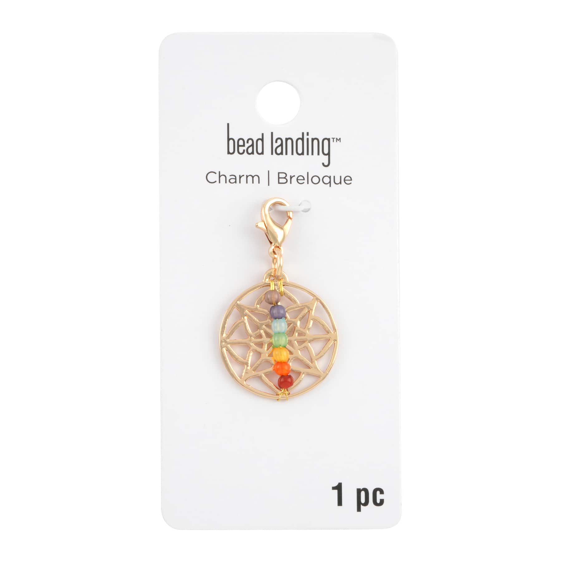 Gold Lotus Chakra Bead Charm by Bead Landing™