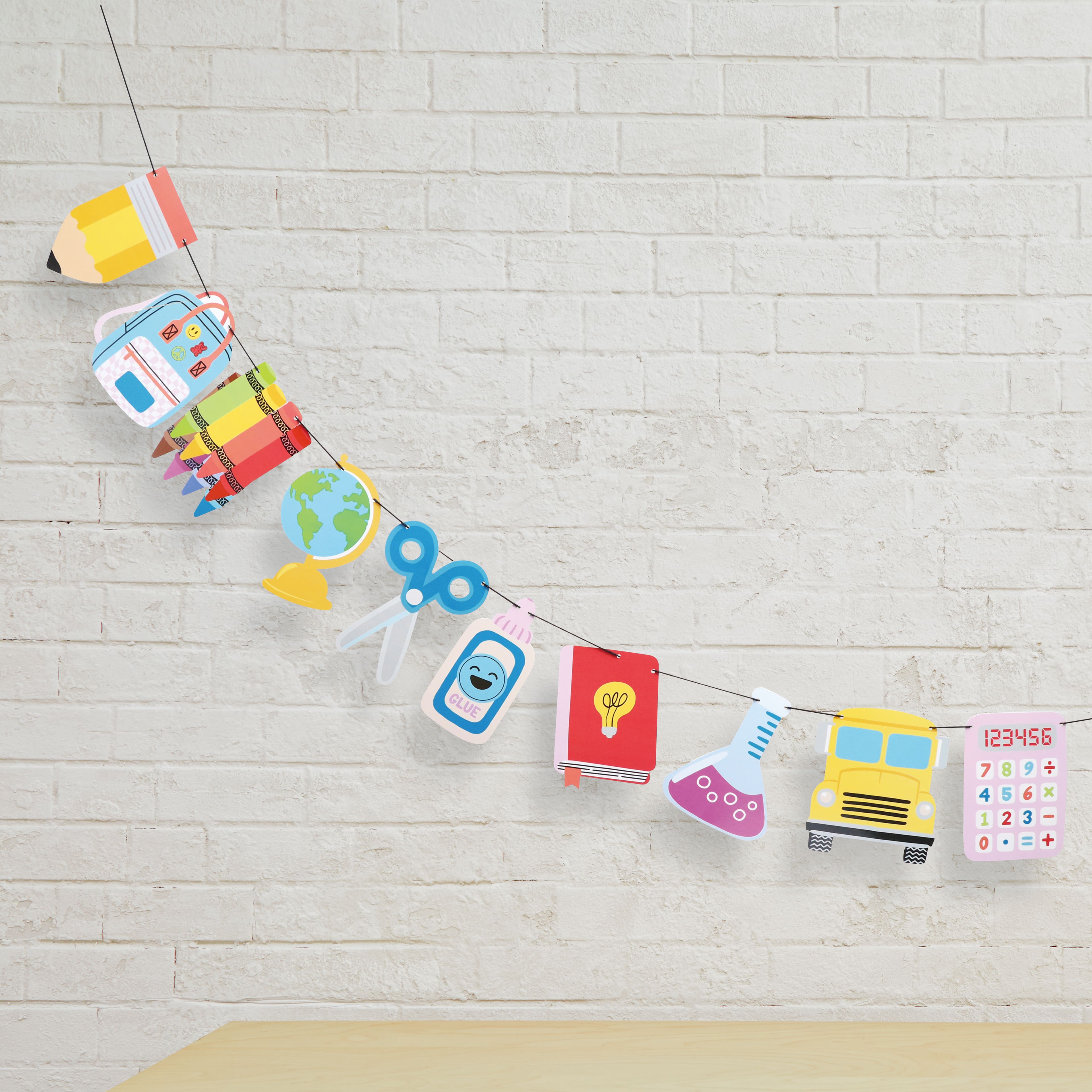 8ft. School Supplies Paper Garland by B2C™