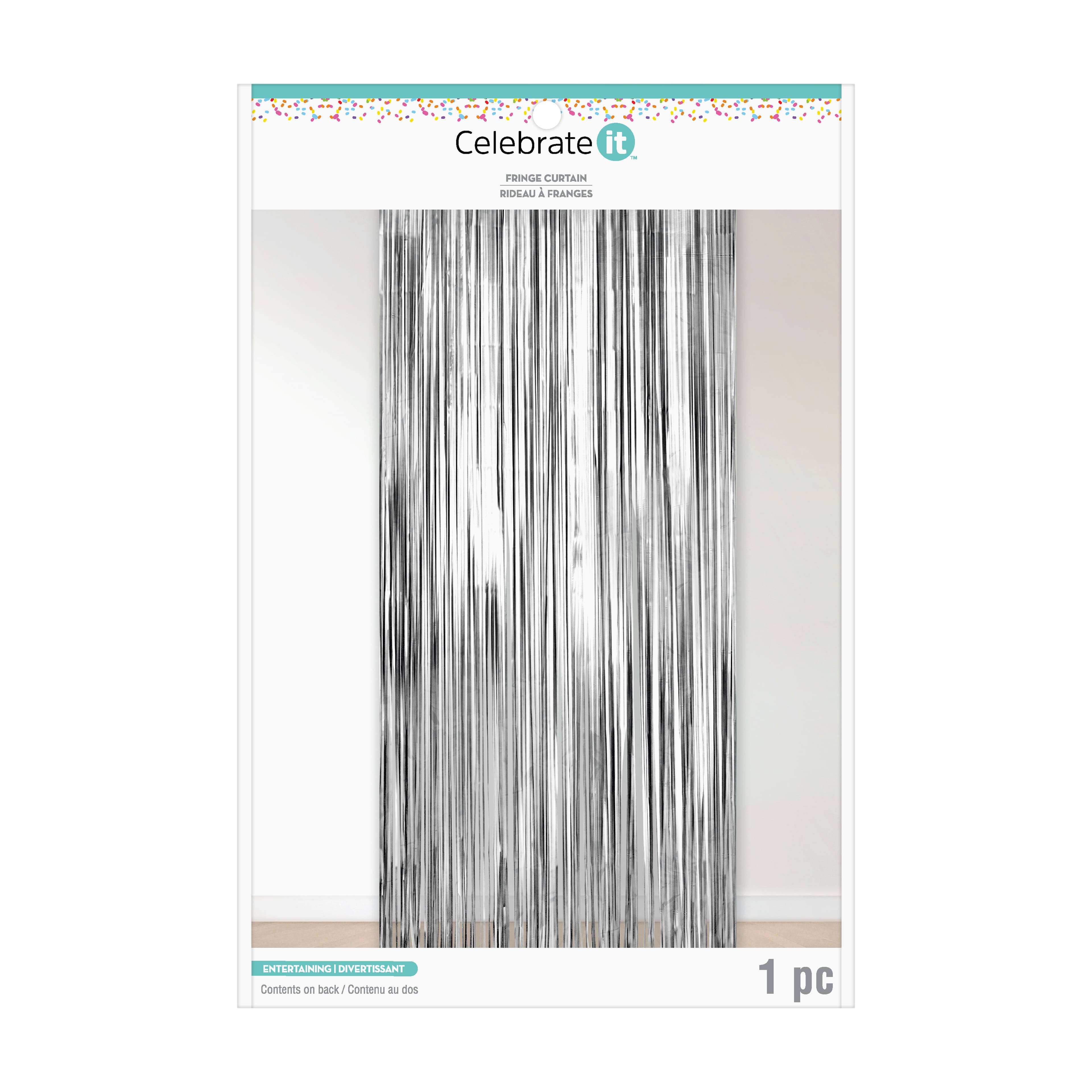 Silver Fringe Curtain by Celebrate It&#x2122;