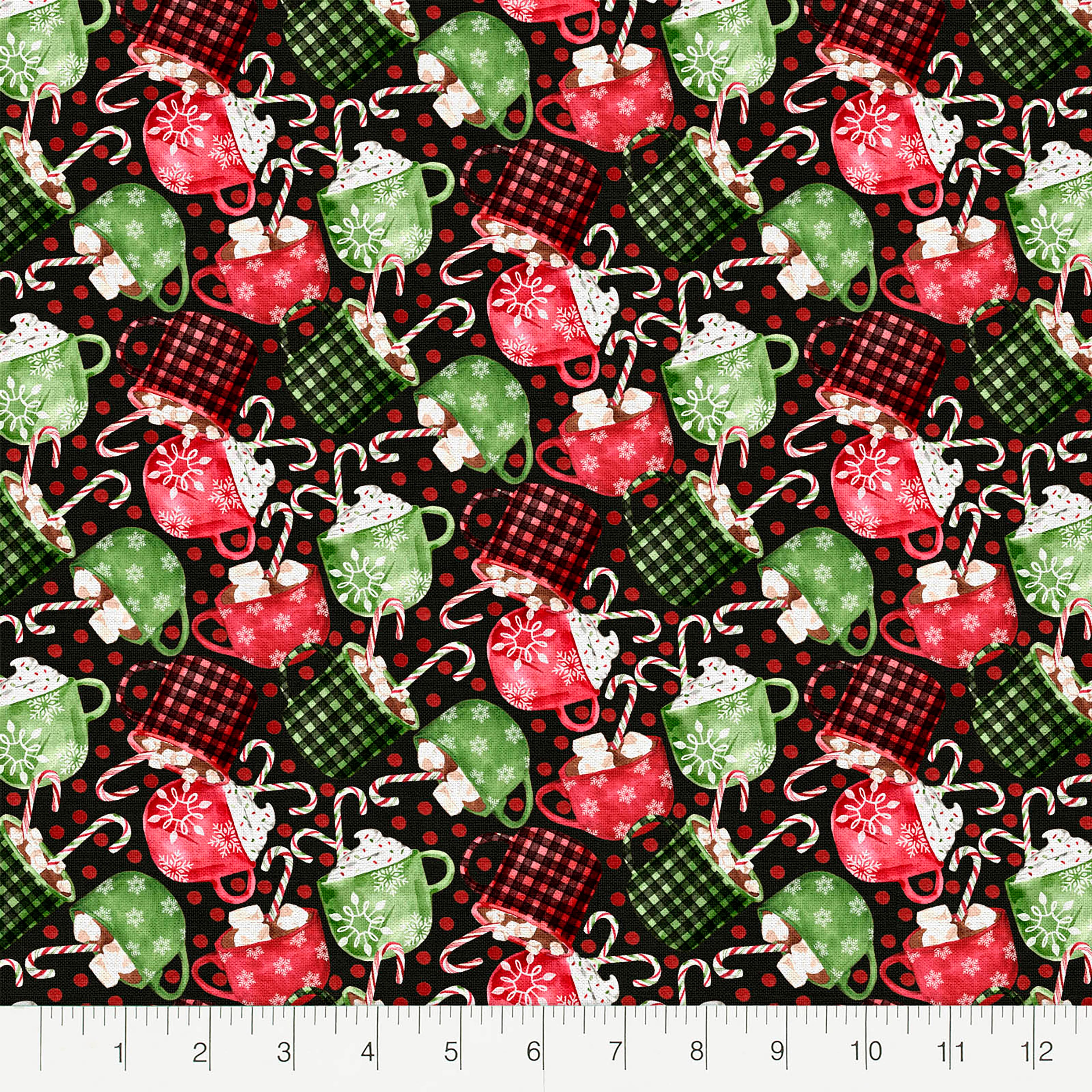 Fabric Editions Cups of Cocoa Cotton Fabric