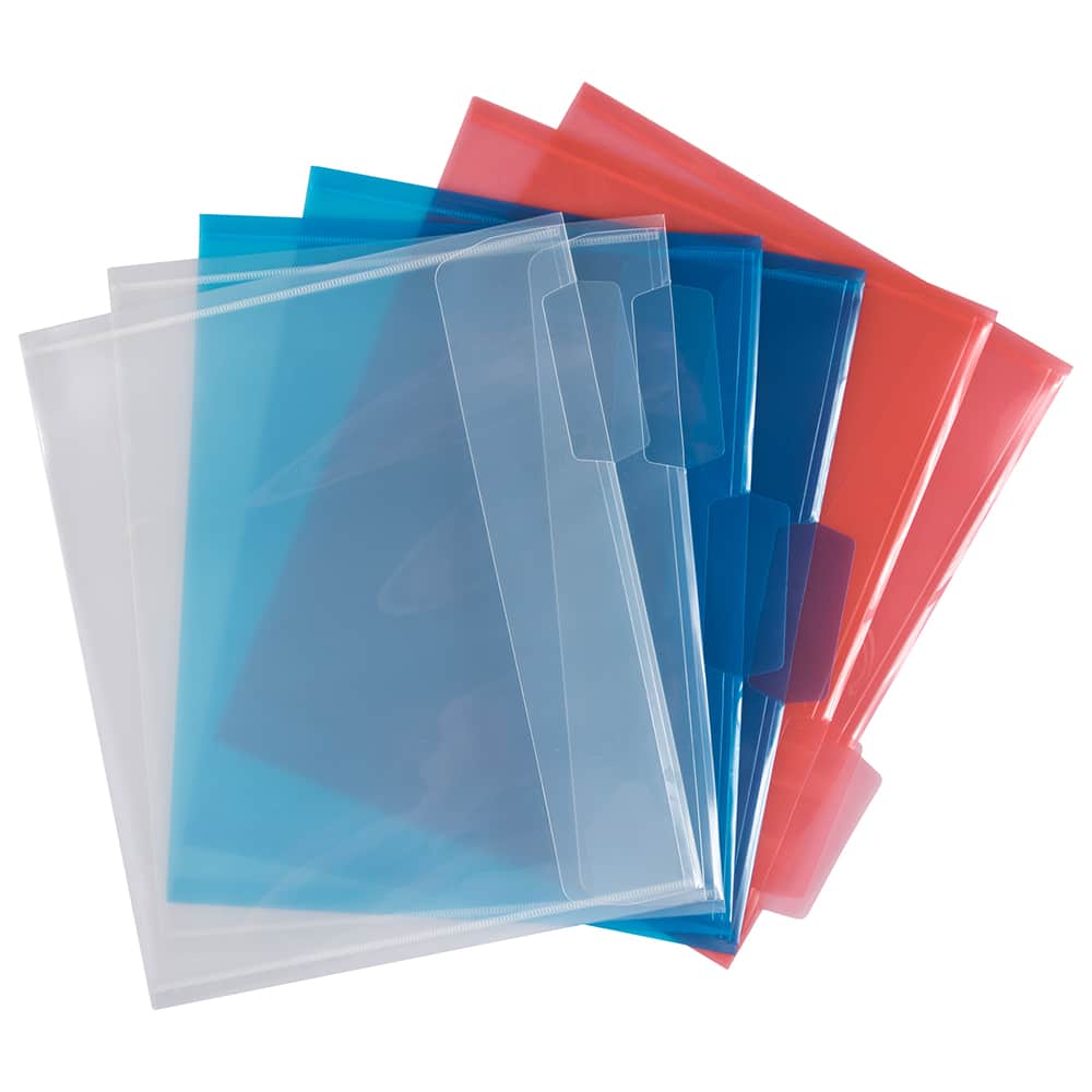 JAM Paper 8.5&#x22; x 11&#x22; Plastic File Folders, 6ct.