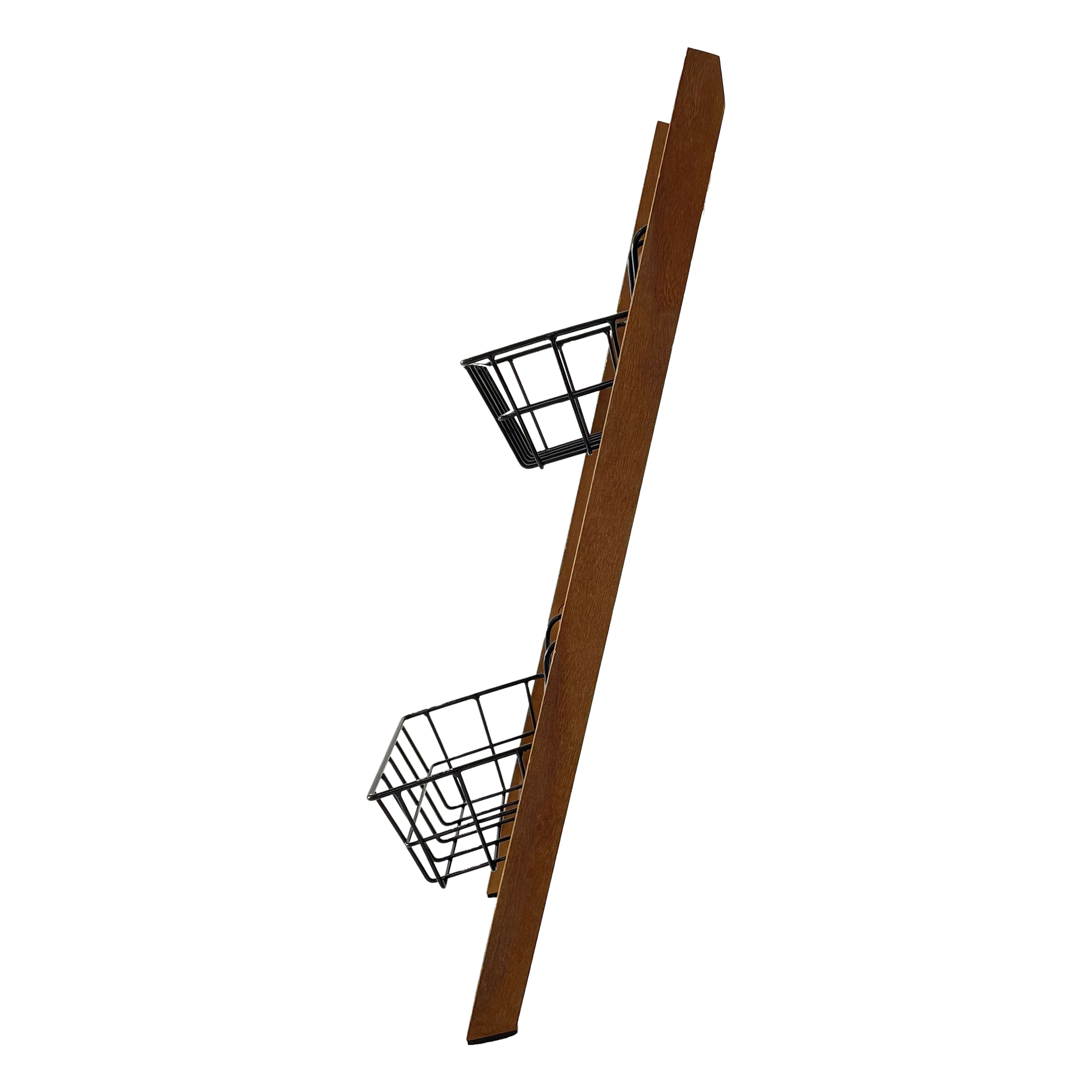25&#x22; Wooden Decorative Ladder with Metal Baskets by Ashland&#xAE;