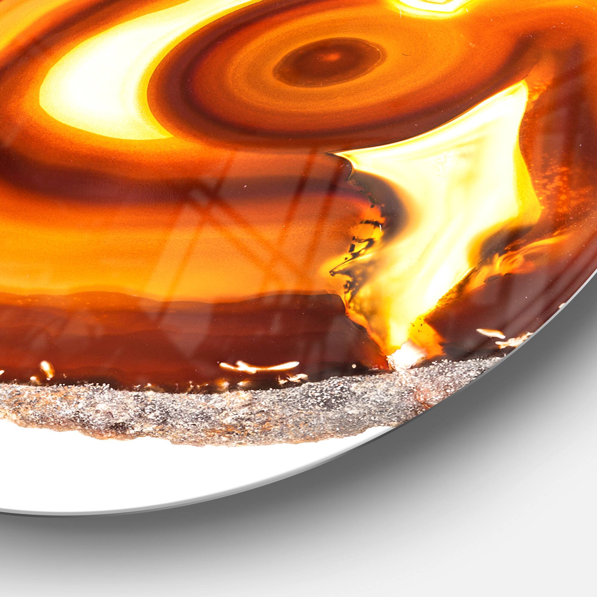Designart - Vibrant Agate Geode Slice&#x27; Large Abstract Metal Artwork