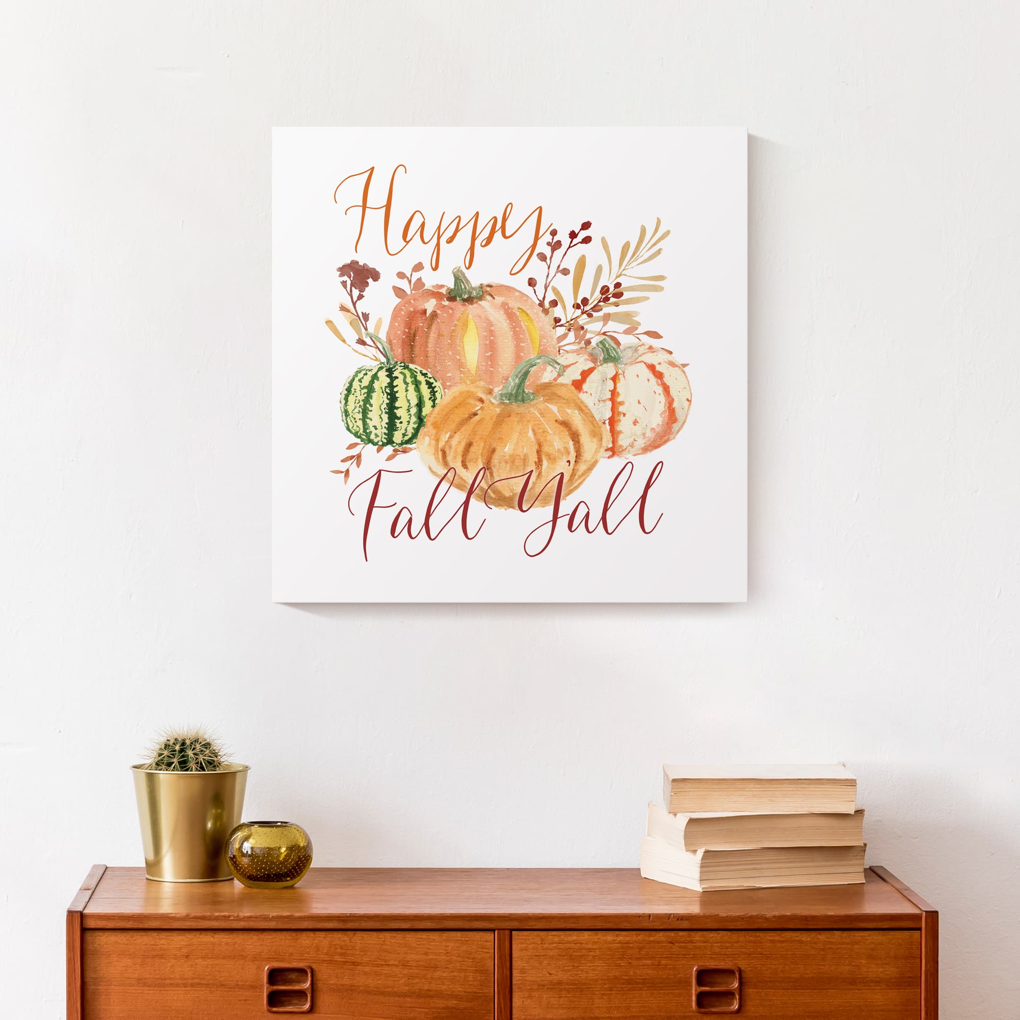 Happy Fall Y'all Canvas Wall Art