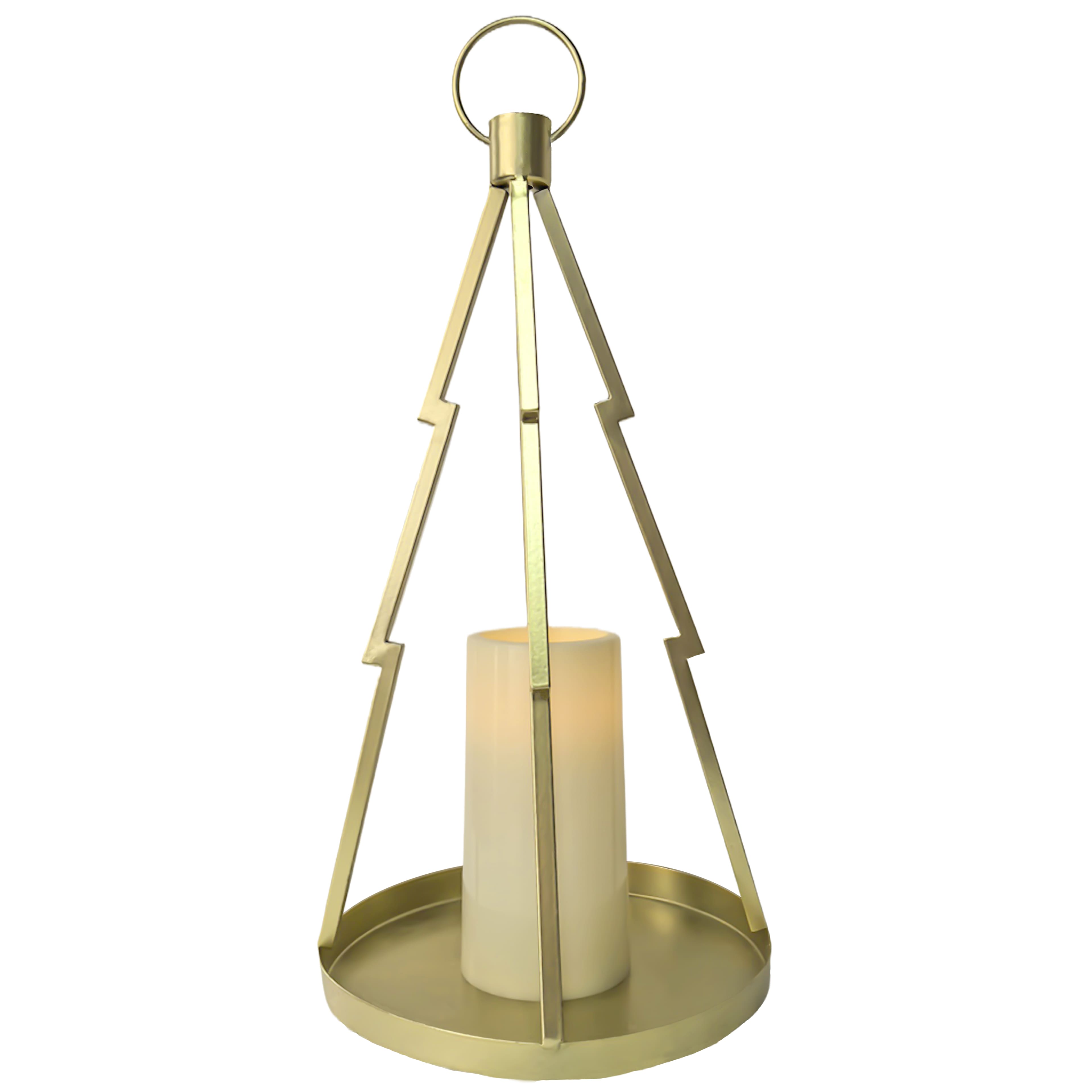 15&#x22; Gold Tree-Shaped Candle Lantern by Ashland&#xAE;