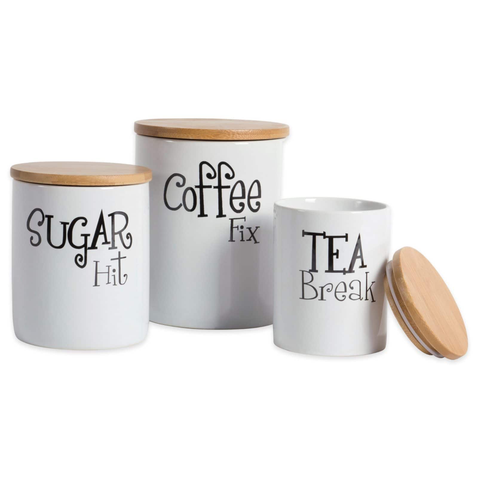 DII® Coffee, Sugar & Tea Ceramic Canister Set