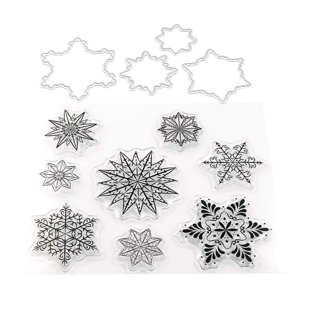 Snowflake Clear Stamp &#x26; Die Set by Recollections&#x2122;