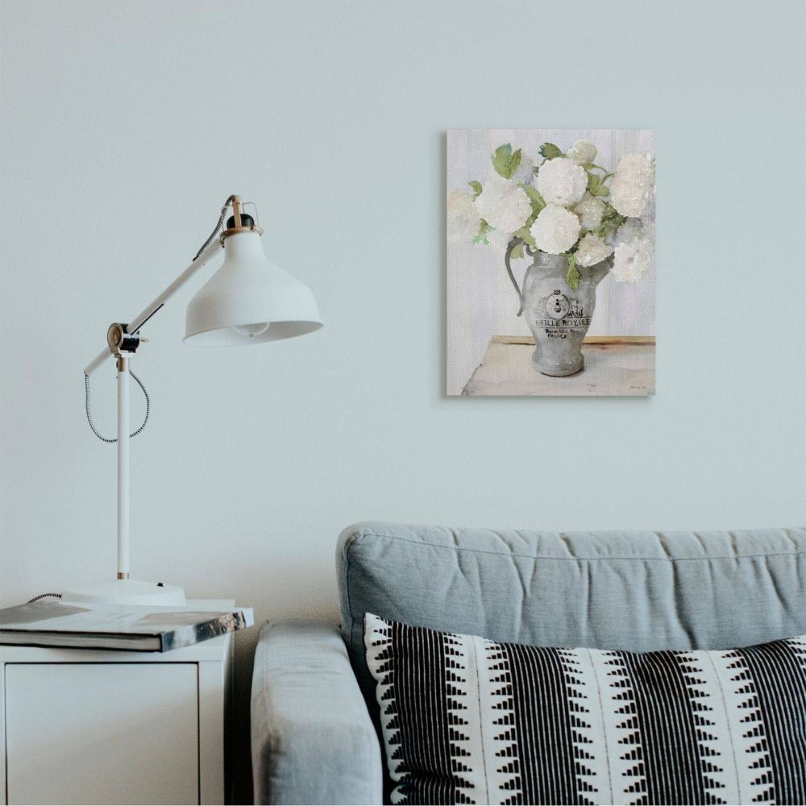 Stupell Industries White Hydrangea Bouquet Canvas Wall Art