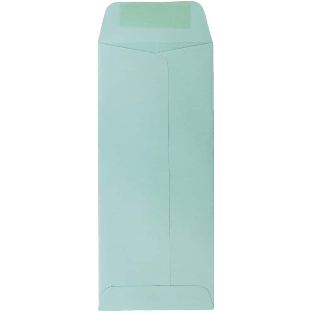 JAM Paper 4" x 10" Aqua Blue Policy Business Envelopes