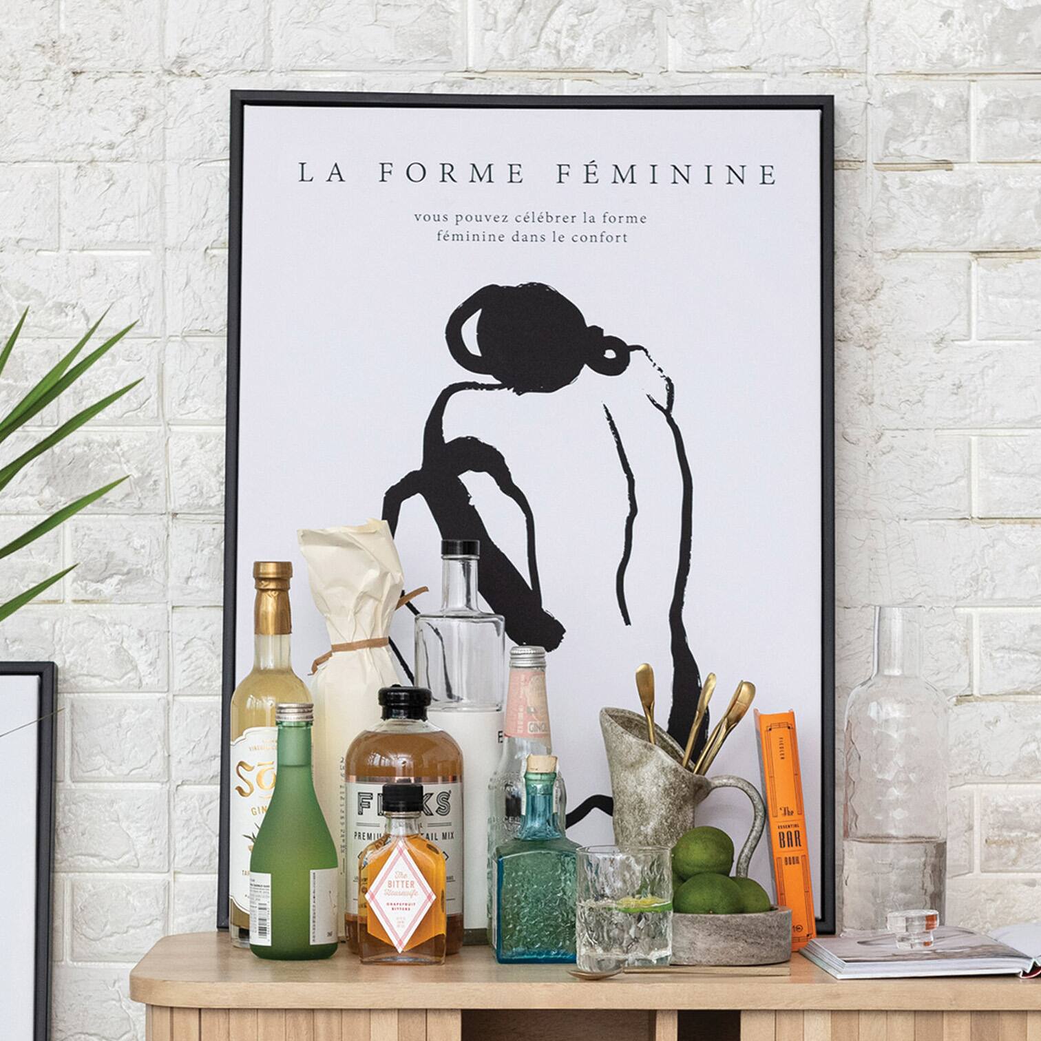 Hello Honey&#xAE; La Forme Feminine Canvas Framed Wall D&#xE9;cor