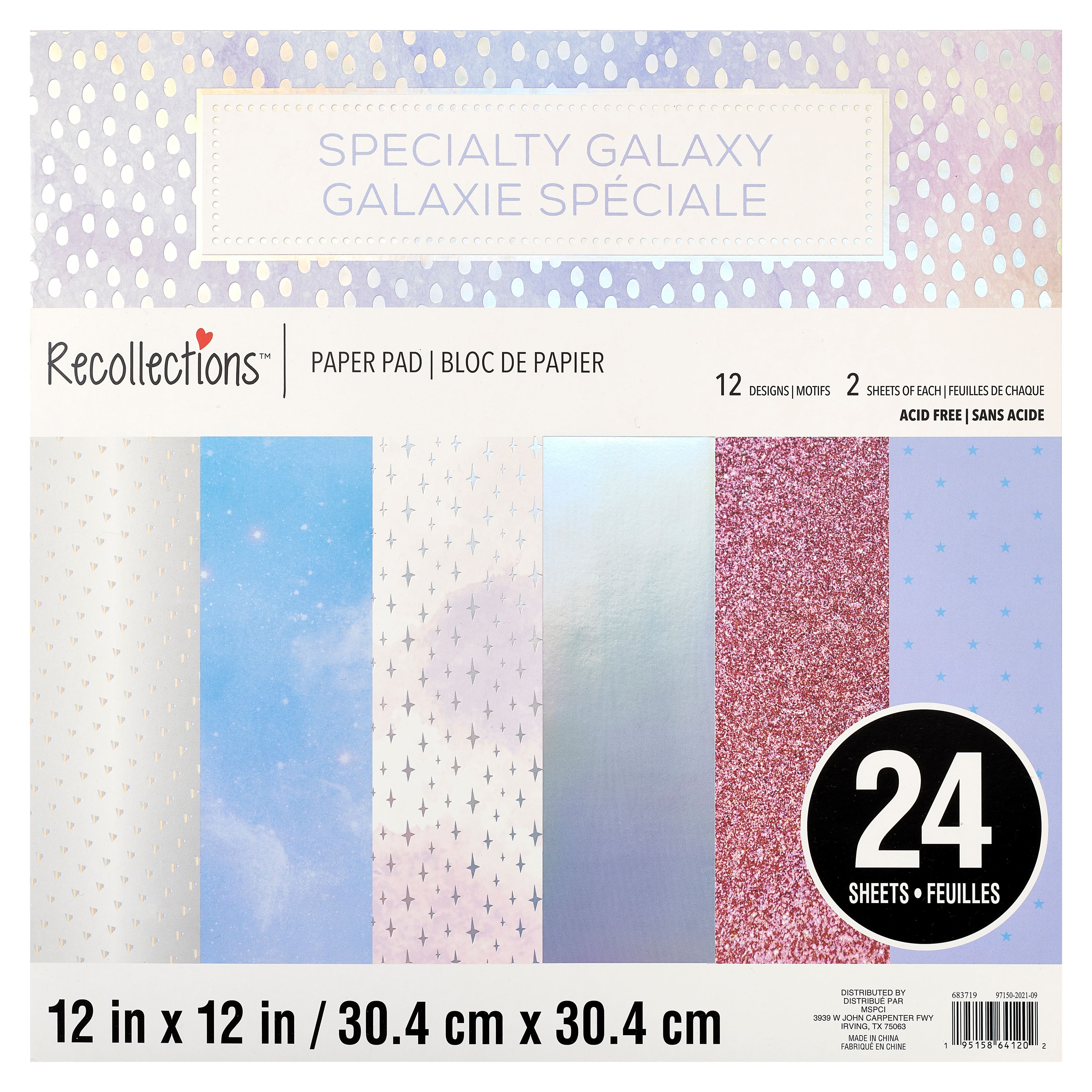 Lot of 2 Recollections Craft It Printed Banner Paper Pad - 24 sheets each