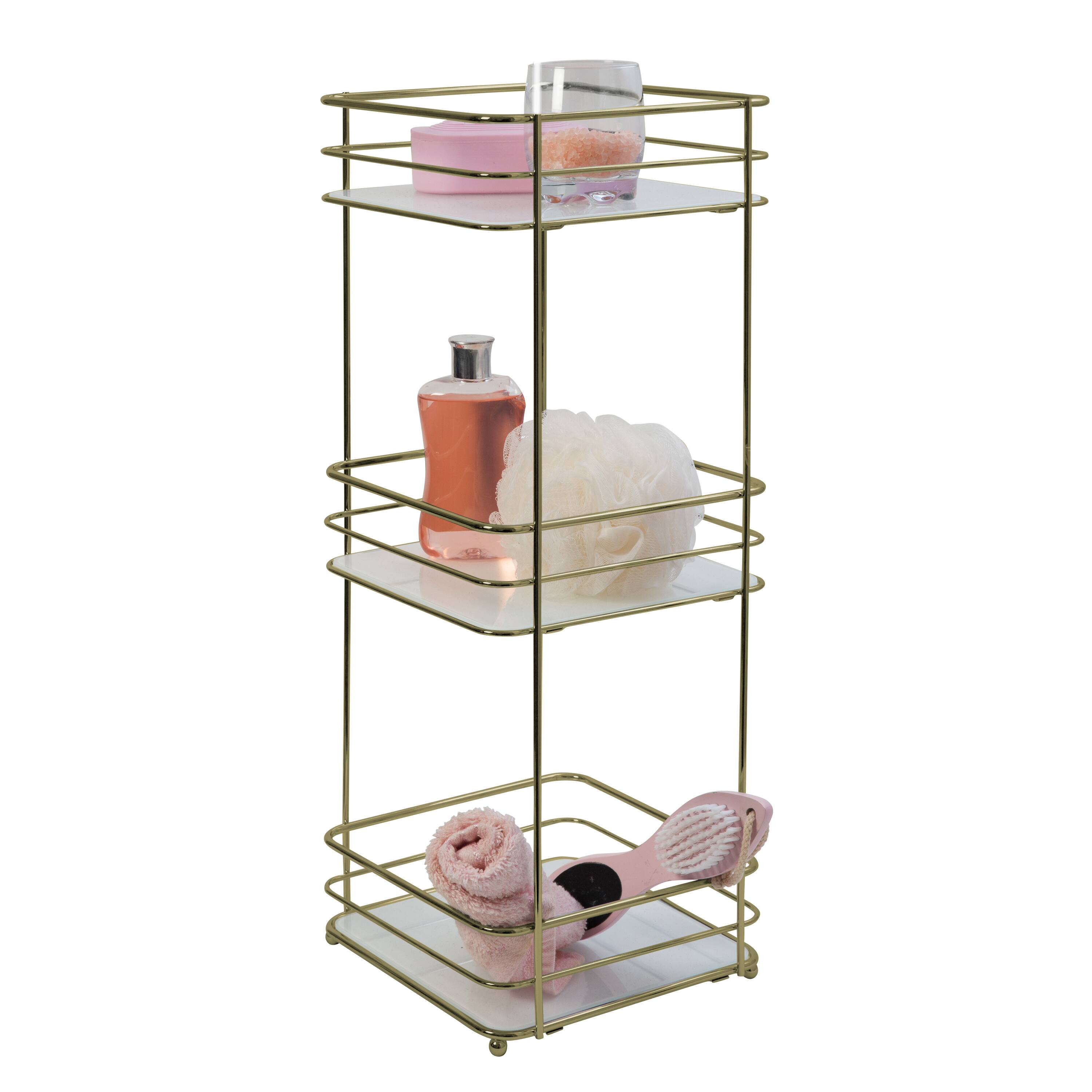 Elle D&#xE9;cor Satin Gold 3 Tiered Spa Tower