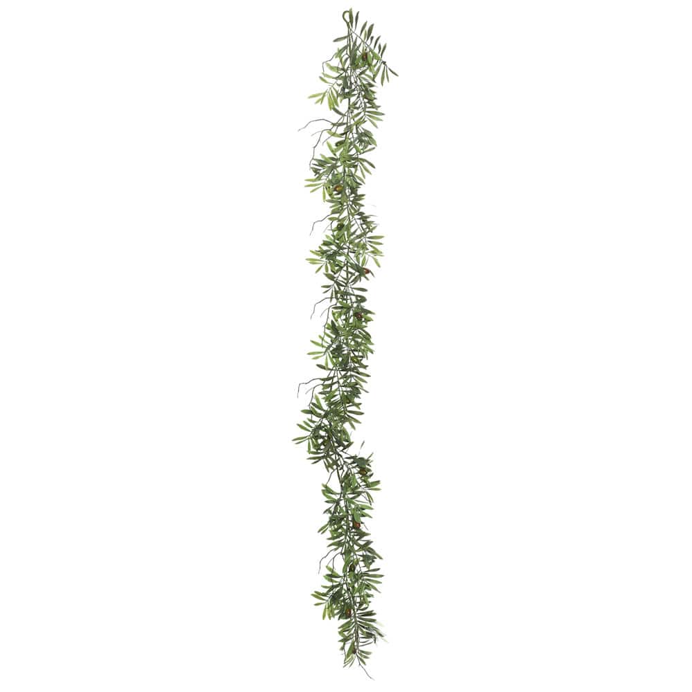 6ft. Green Olive Hill Garland