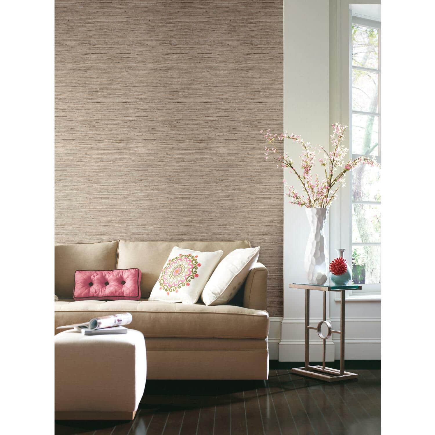 RoomMates Faux Grasscloth Peel & Stick Wallpaper