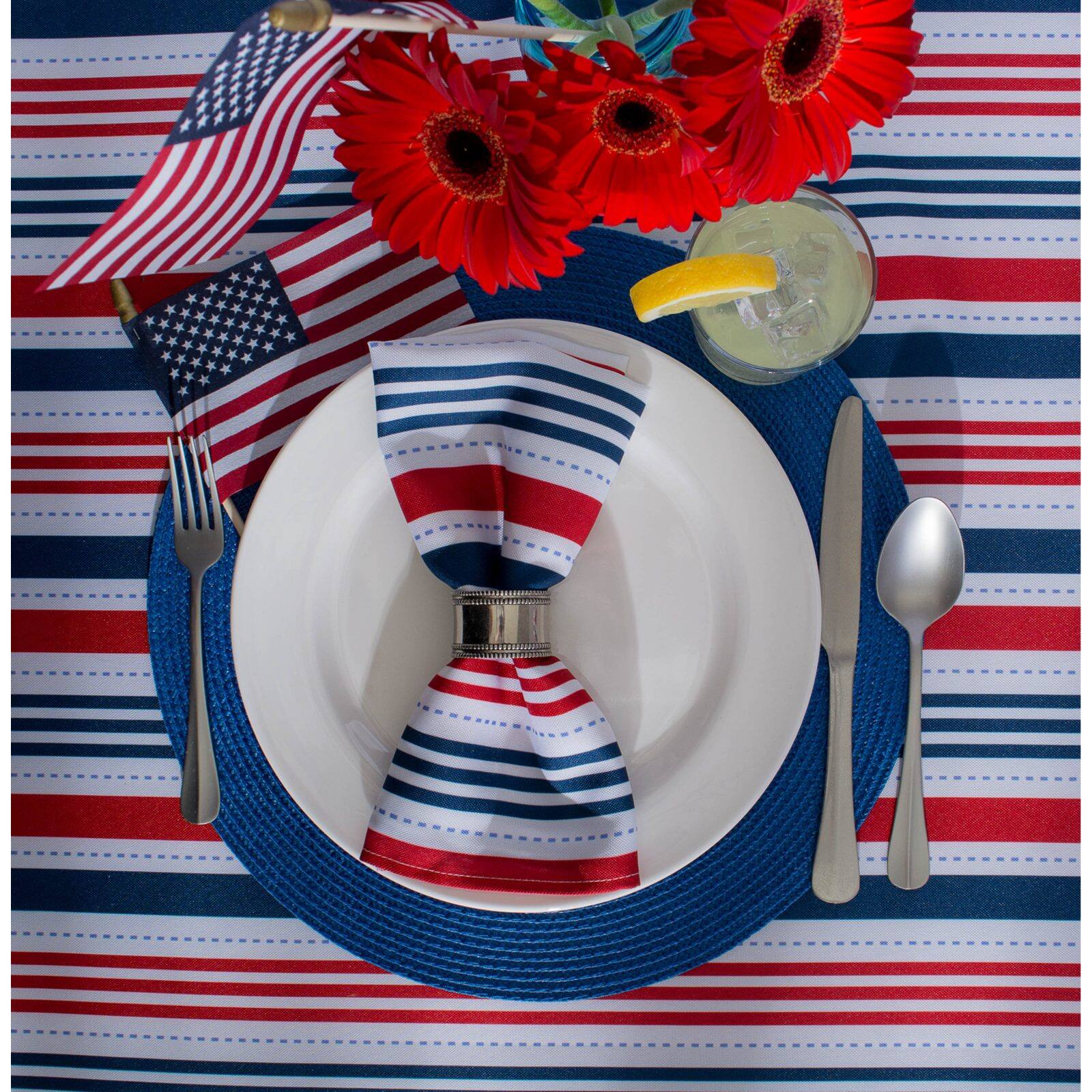 DII&#xAE; Patriotic Stripe Outdoor Napkin, 6ct.