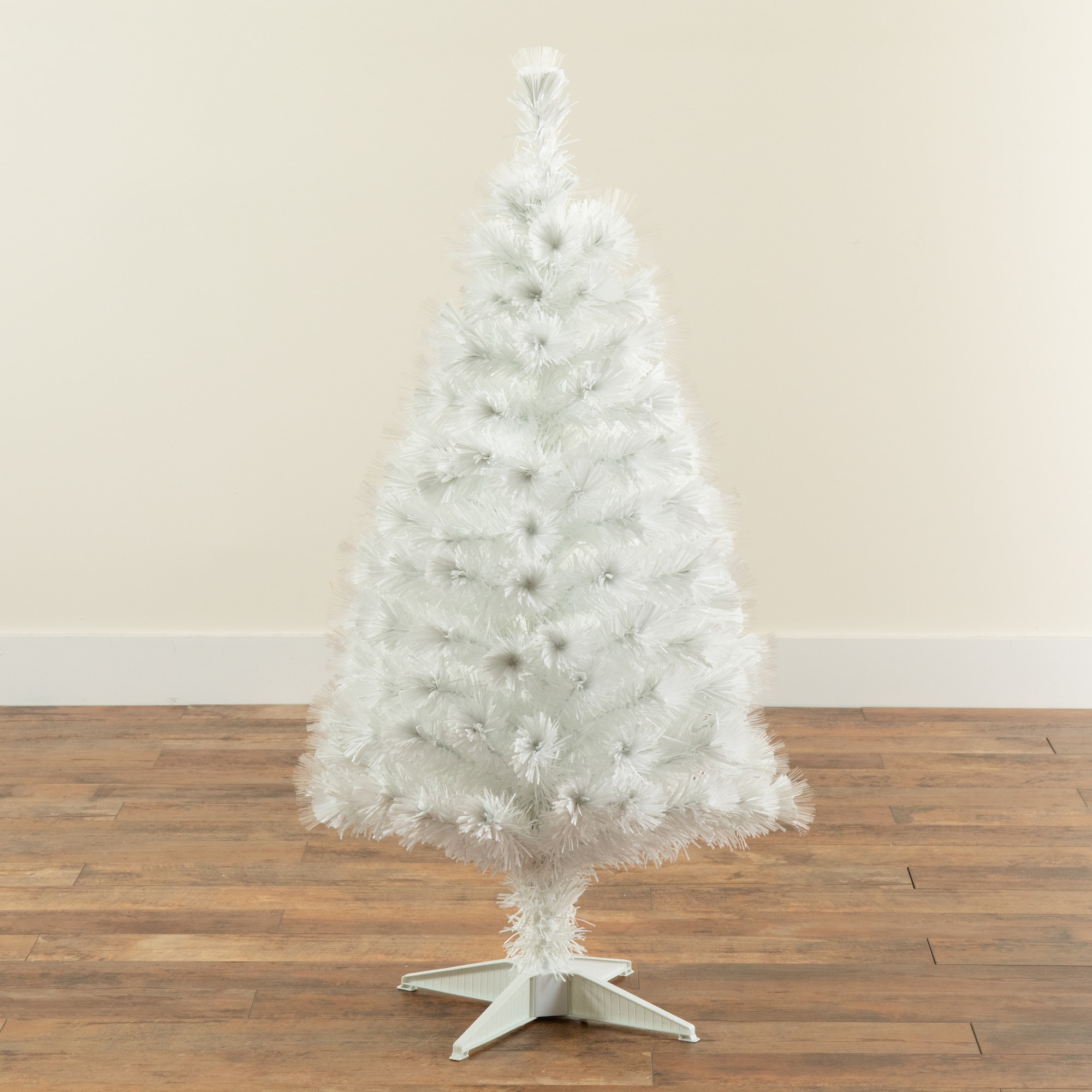 4ft. Fiber Optic Multicolor LED Lights White Pine Artificial Christmas Tree