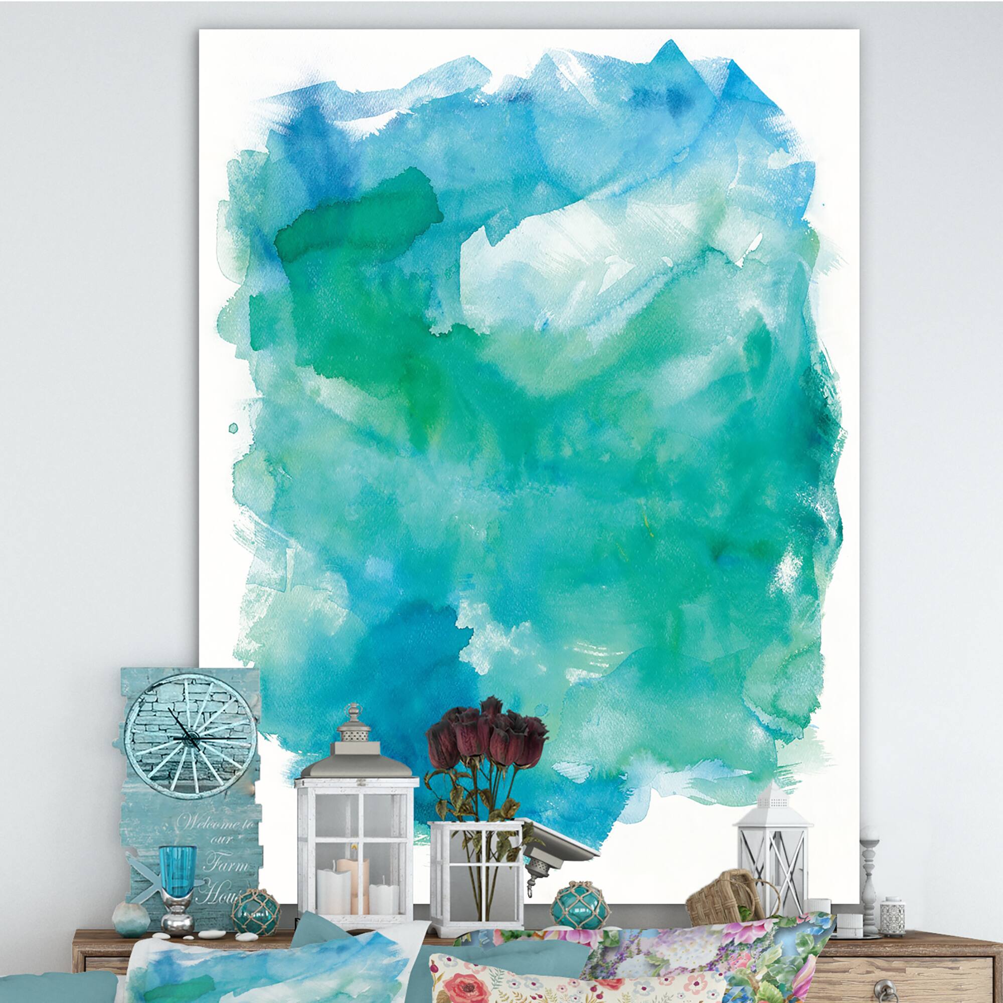 Designart - Sea Glass - Traditional Gallery-wrapped Canvas