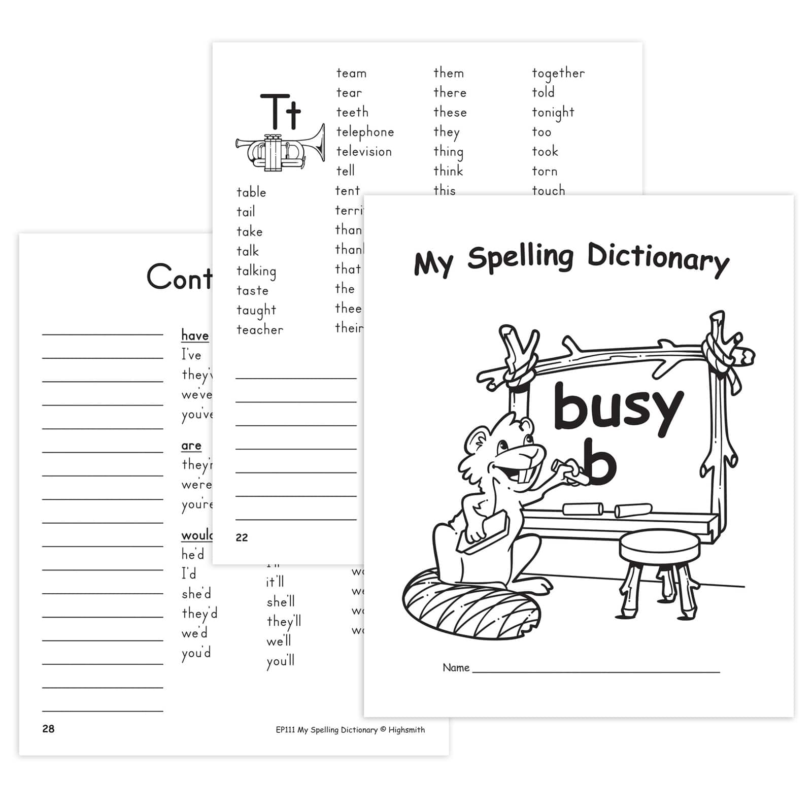 Edupress&#x2122; My Own Books&#x2122; My Spelling Dictionary, 6ct.