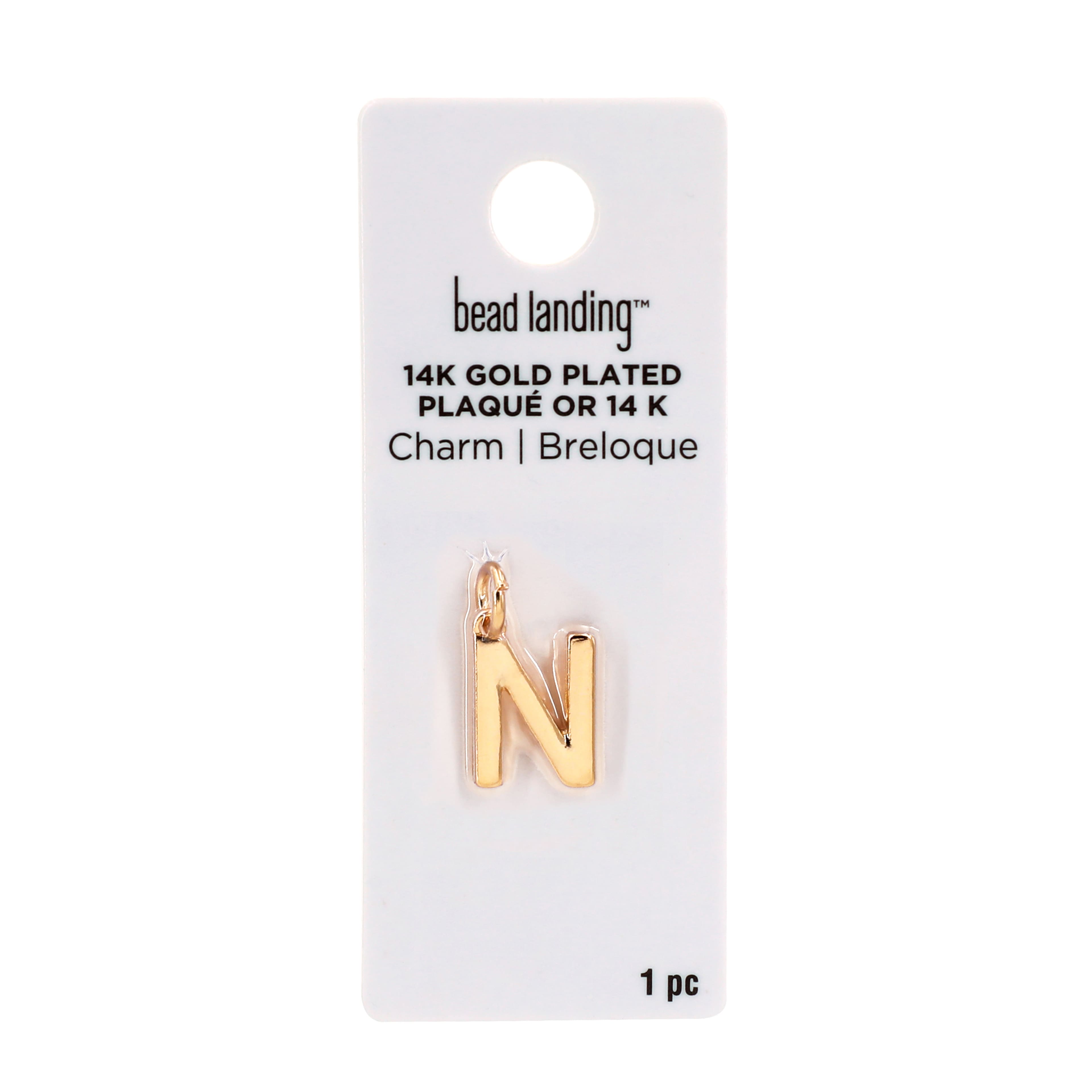 14K Gold Plated Letter Charm by Bead Landing&#x2122;