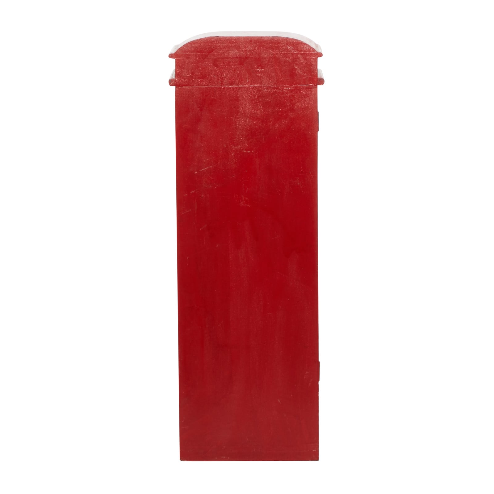 30&#x22; Red Wooden Telephone Booth CD Holder