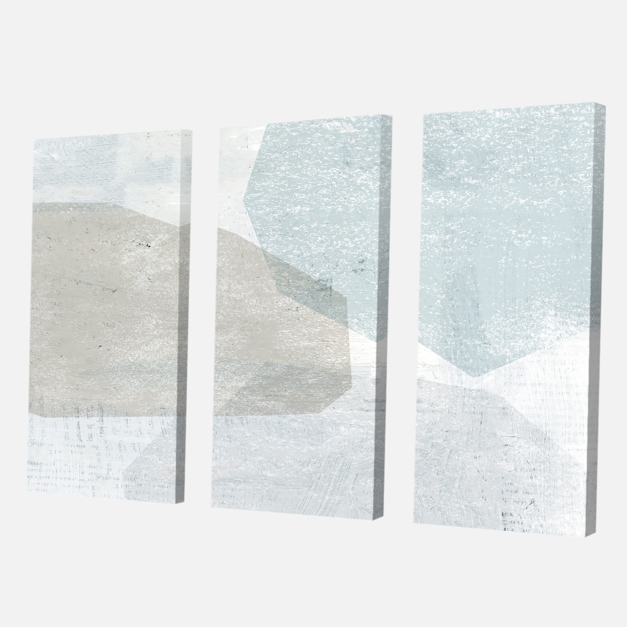 Designart - Grey and White Collage I - Modern Premium Canvas Wall Art