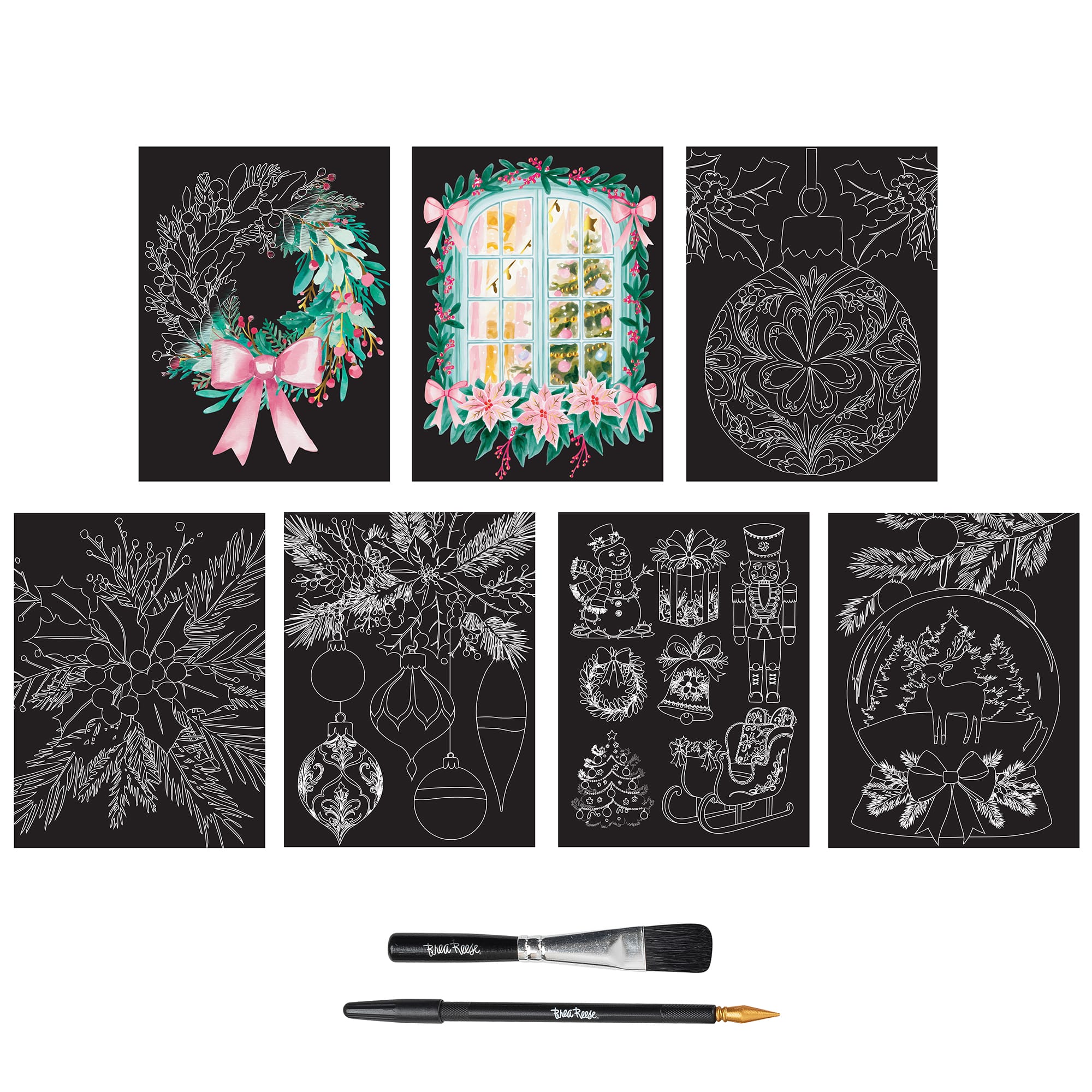 Brea Reese™ 6" x 8" Pastel Christmas Scratch Art Paper Pad