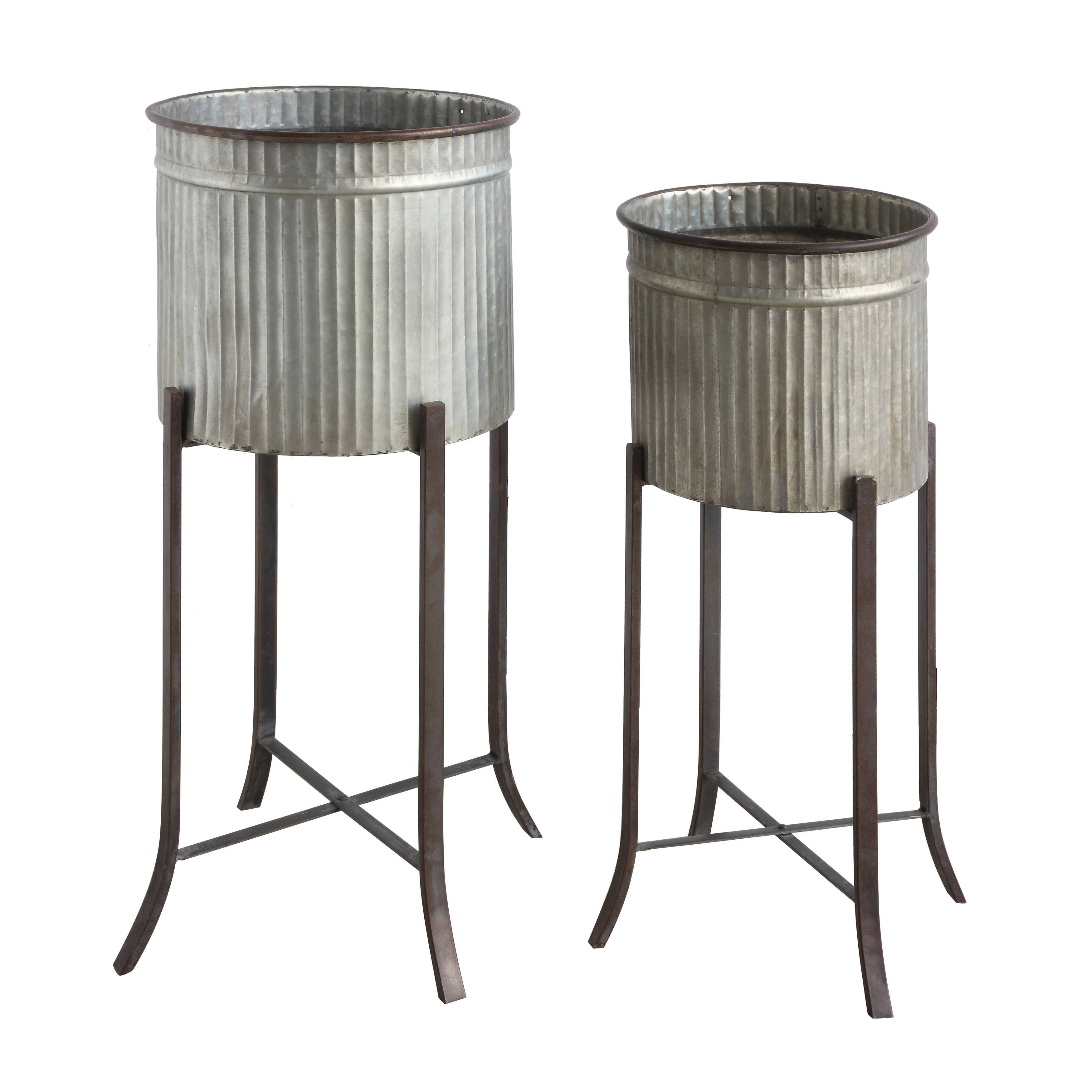 Hello Honey® Rustic Iron Planters with Stand