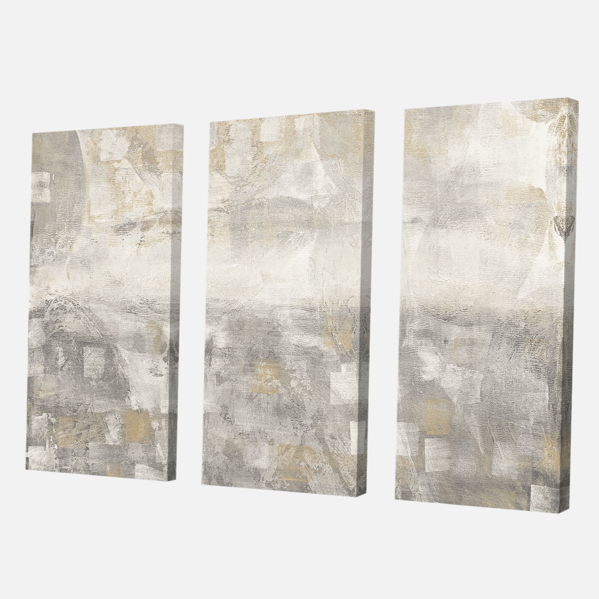 Designart - Gray Abstract Watercolor - Contemporary Gallery-wrapped Canvas