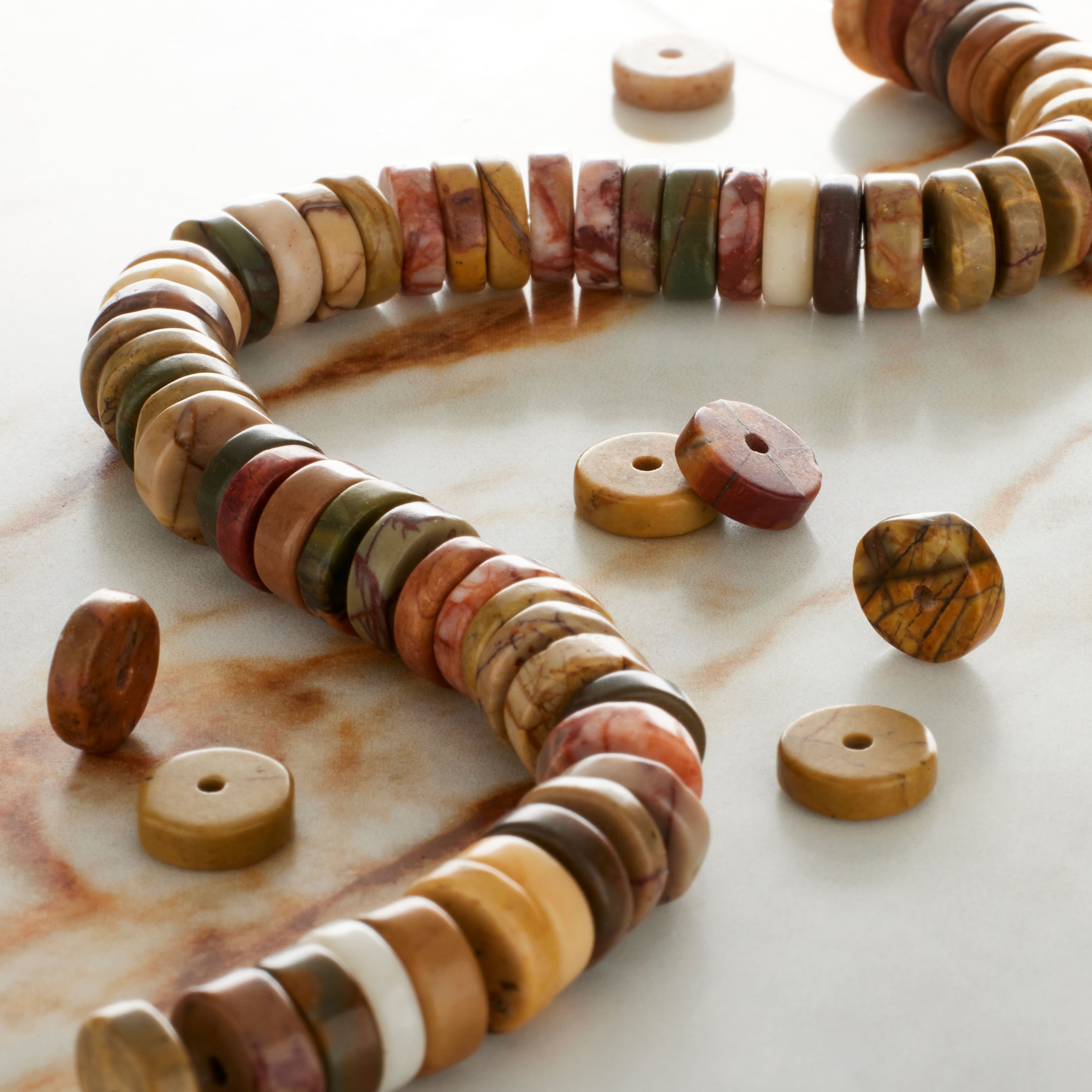 Perles Heishi en jaspe Picasso de Bead Landing