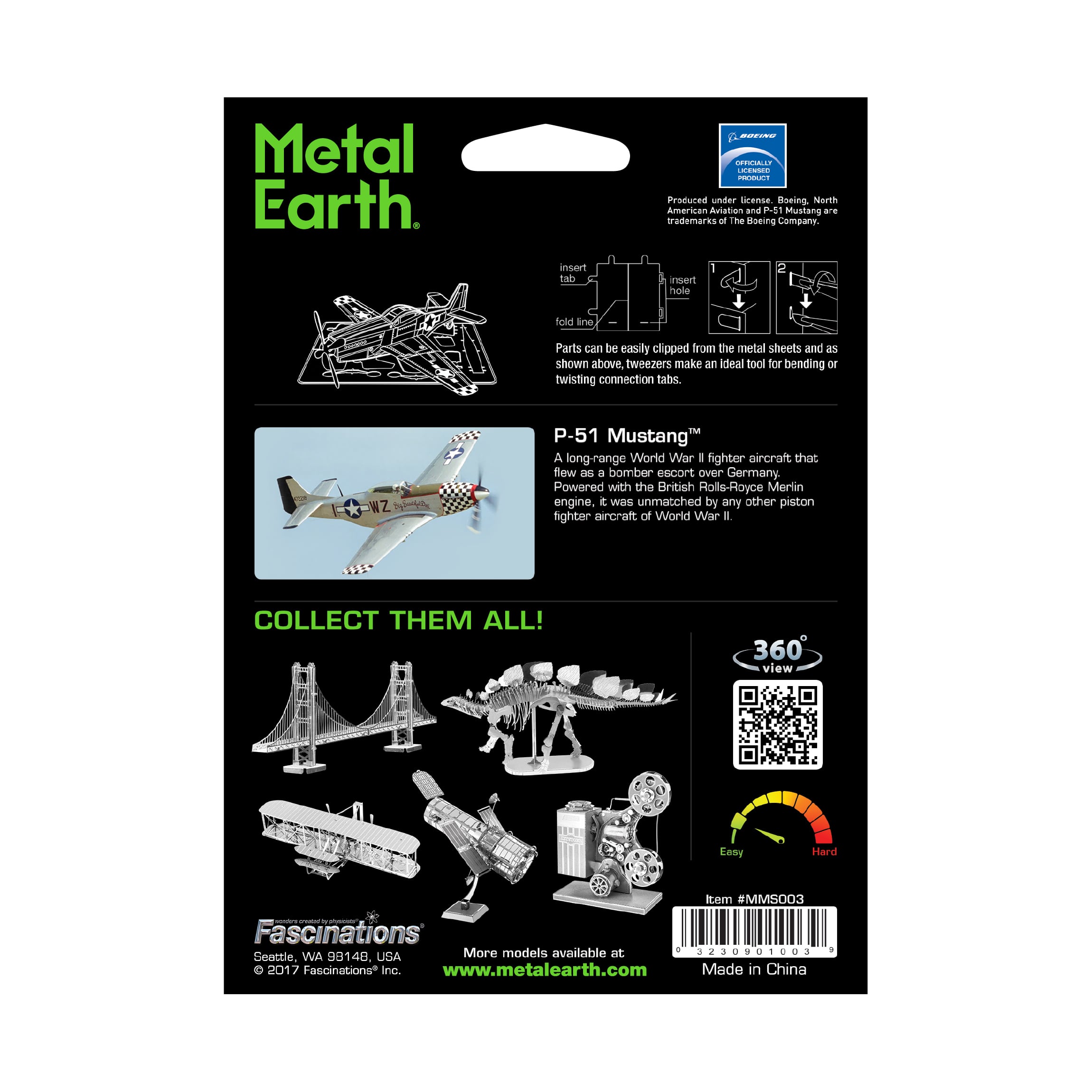 Metal Earth® P-51 Mustang 3D Metal Model Kit