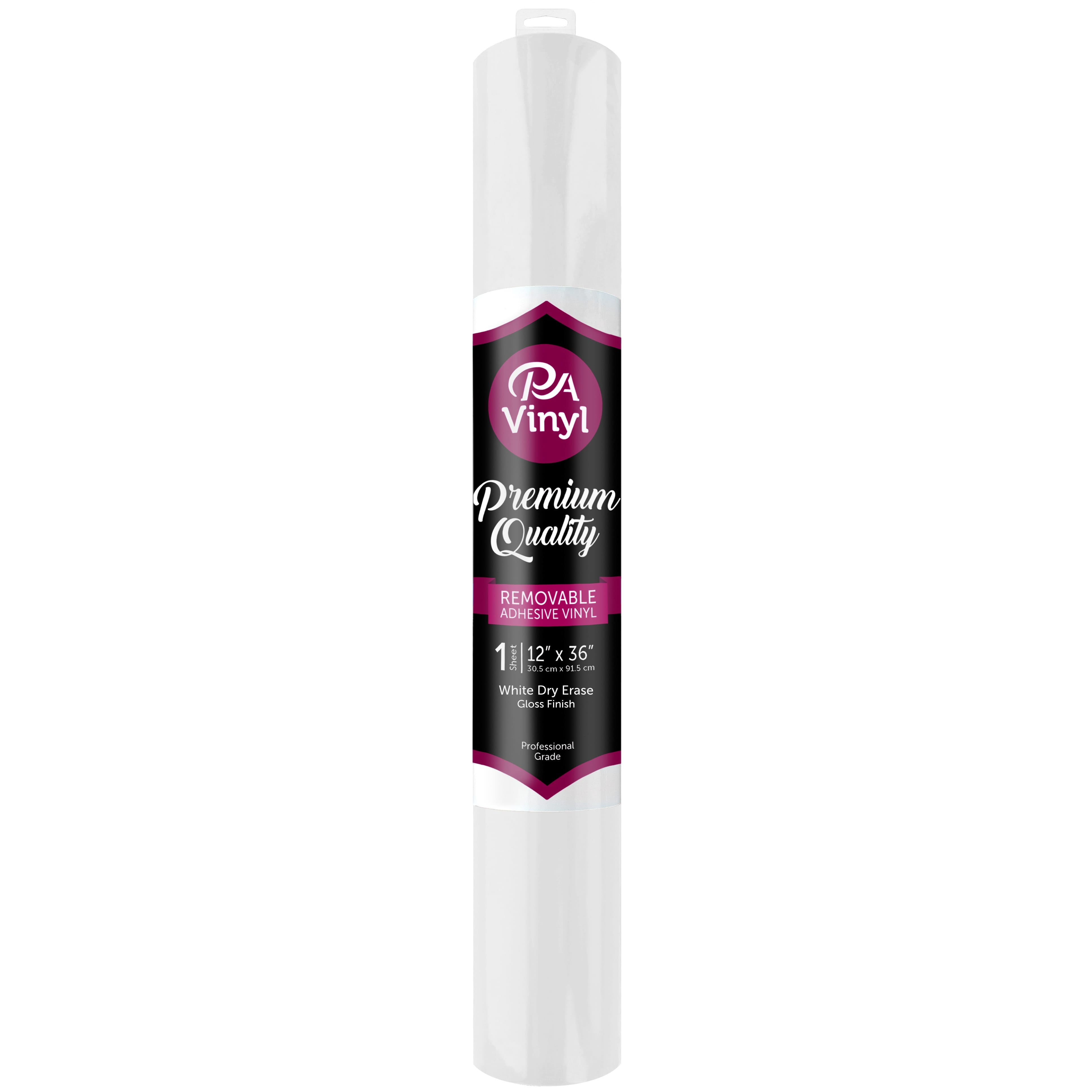 PA Vinyl White Dry Erase Removable Adhesive Vinyl