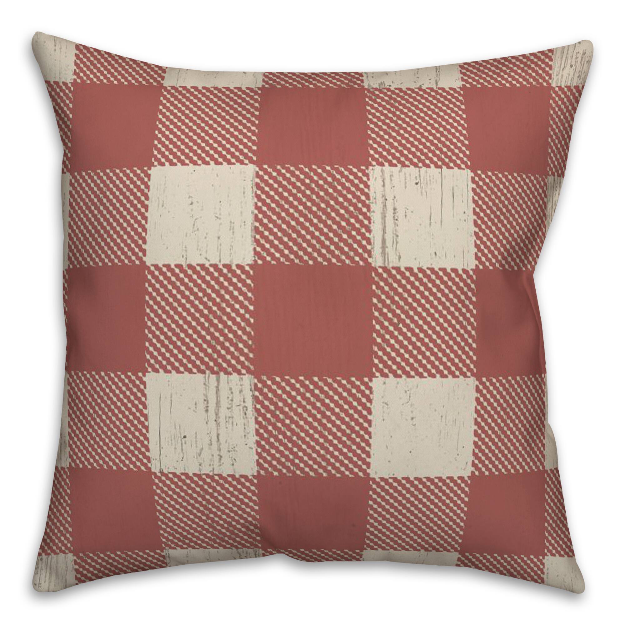 Red Buffalo Check Throw Pillow
