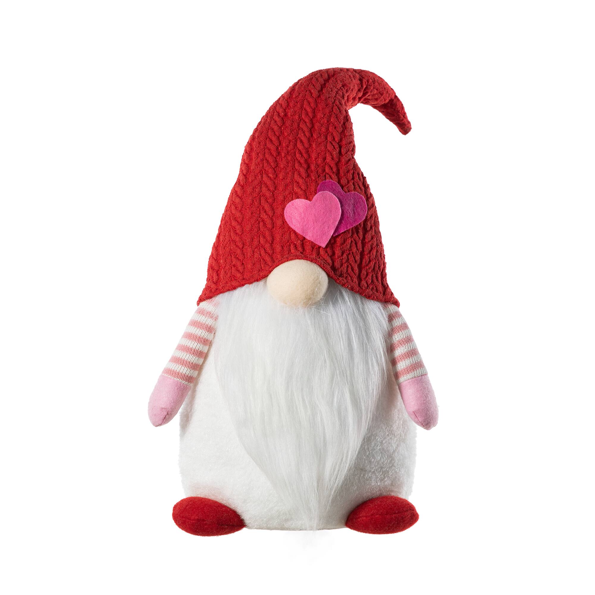 Glitzhome&#xAE; 25.5&#x22; Valentine&#x27;s Standing Fabric Gnome D&#xE9;cor