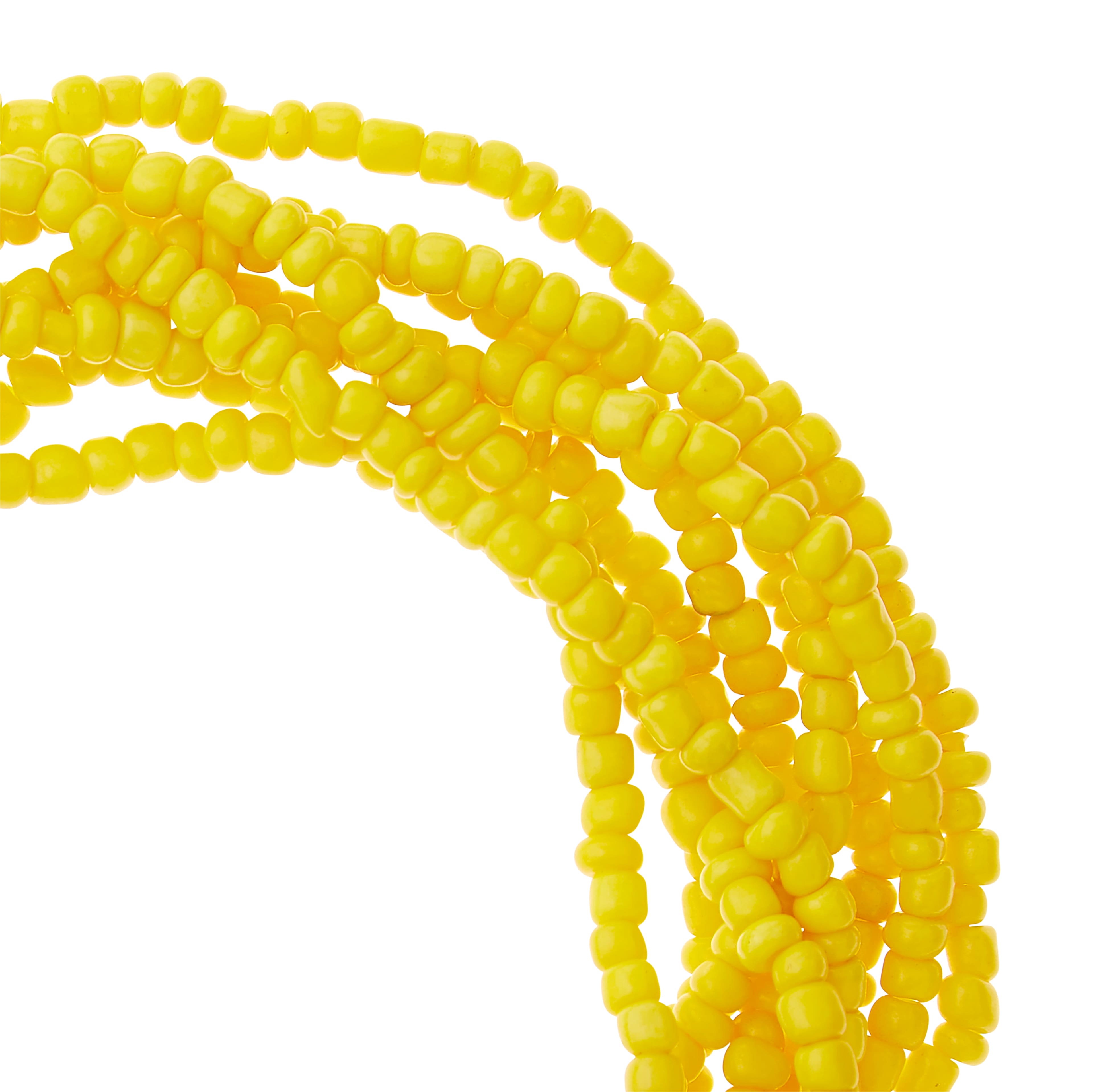 12 Pack: Yellow Glass Rondelle Seed Beads, 6/0 by Bead Landing™