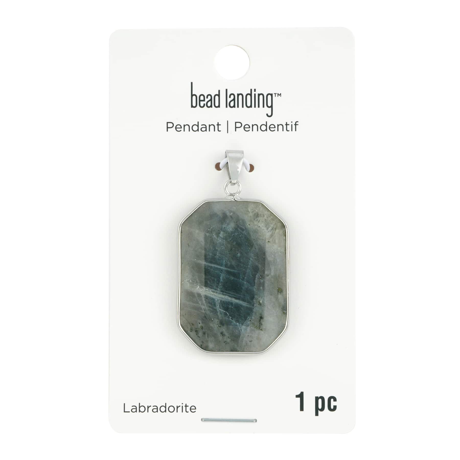12 Pack: Faceted Labradorite Rectangle Pendant by Bead Landing™
