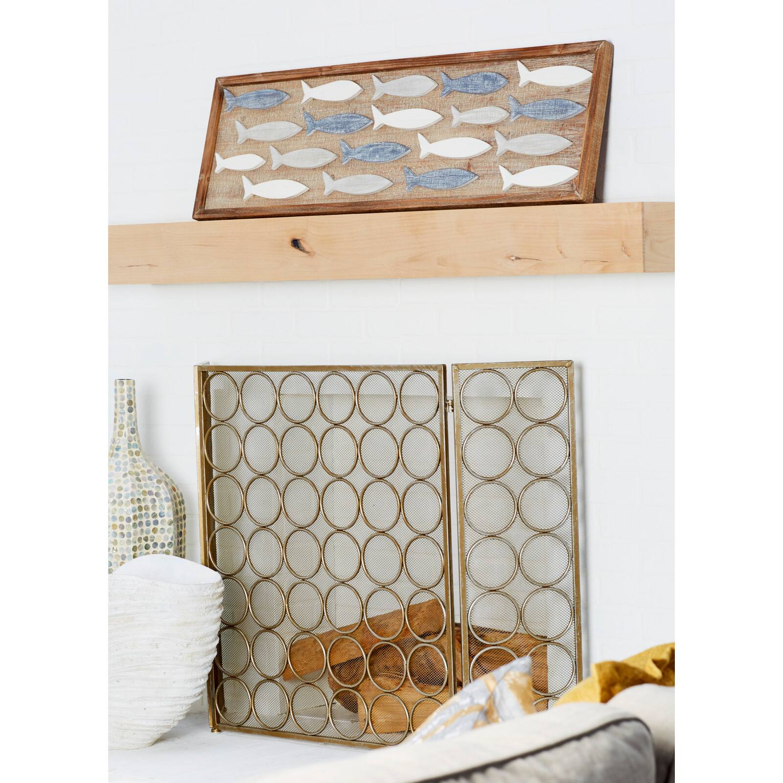 42" Gray Wood Coastal Wall Decor