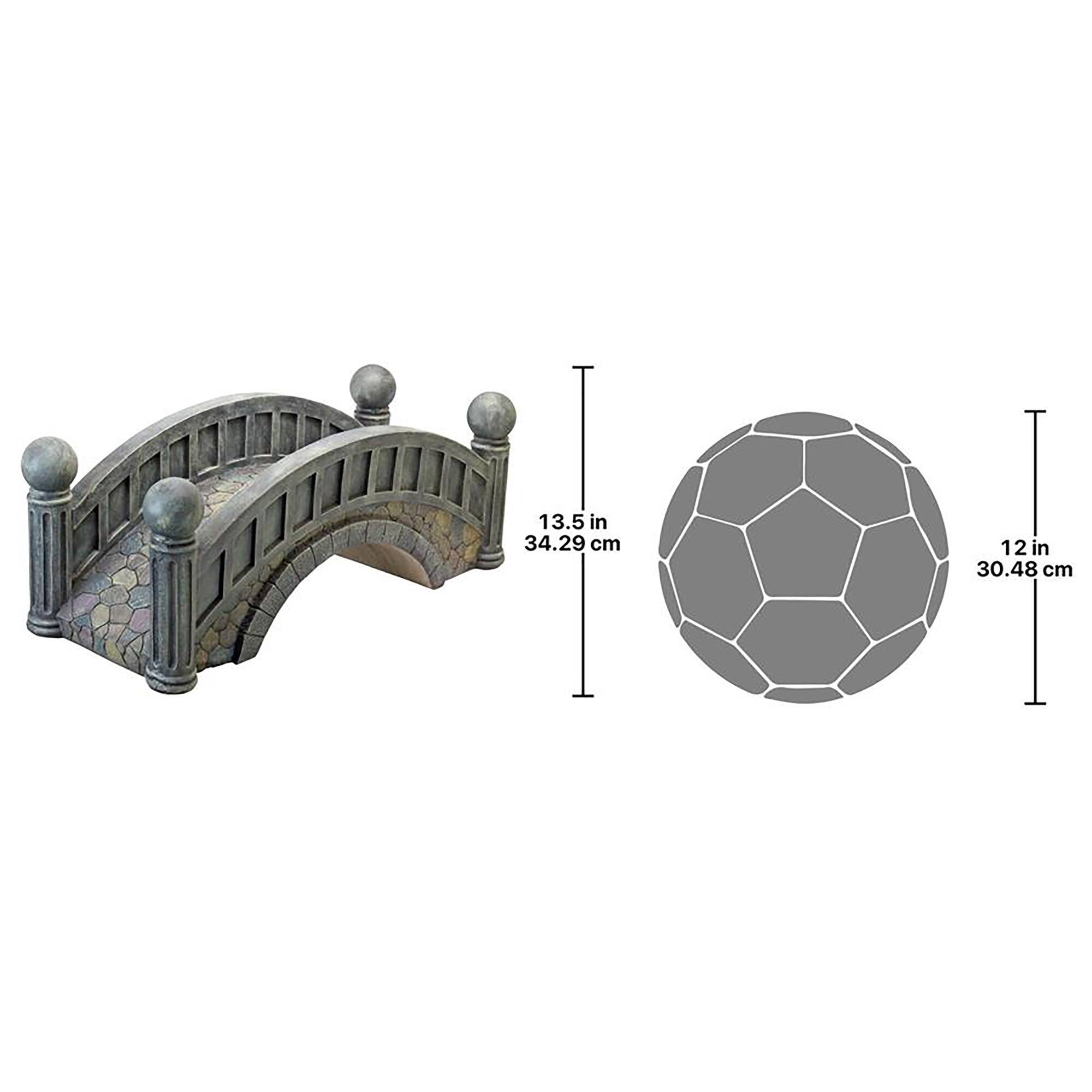 Design Toscano 3ft. Halfpence Cobblestone Bridge