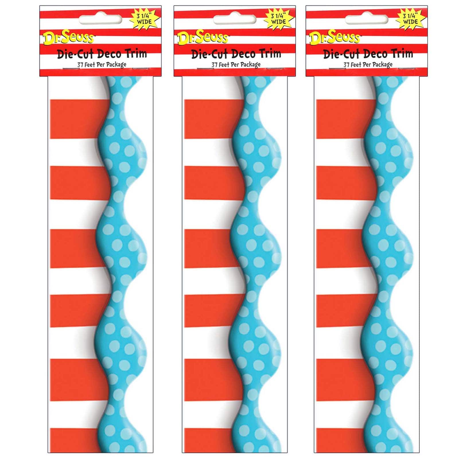 Eureka Deco Trim® Dr. Seuss™ Dimensional Look Extra Wide Die Cut Border, 111ft.