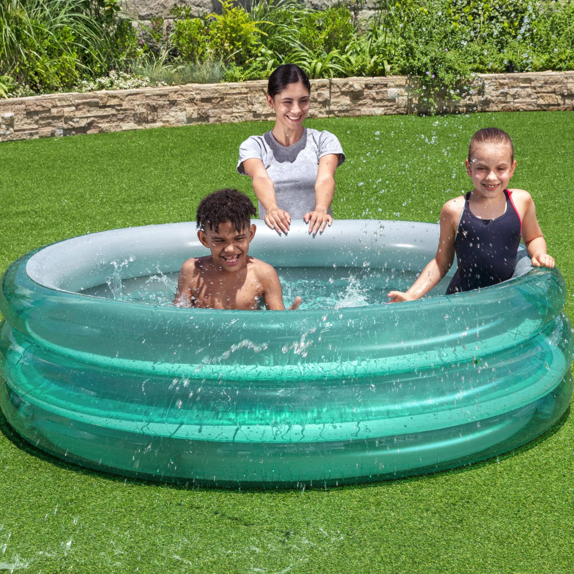 Bestway H2OGO! Big Metallic 3-Ring Inflatable Play Pool