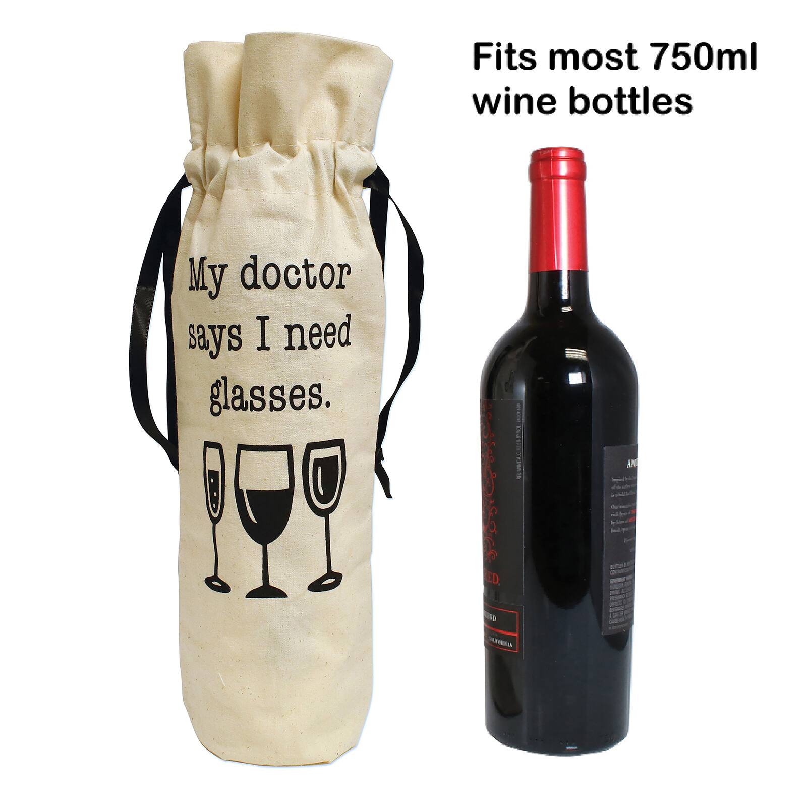 Personality Case&#x2122; Glasses Canvas Wine Bag