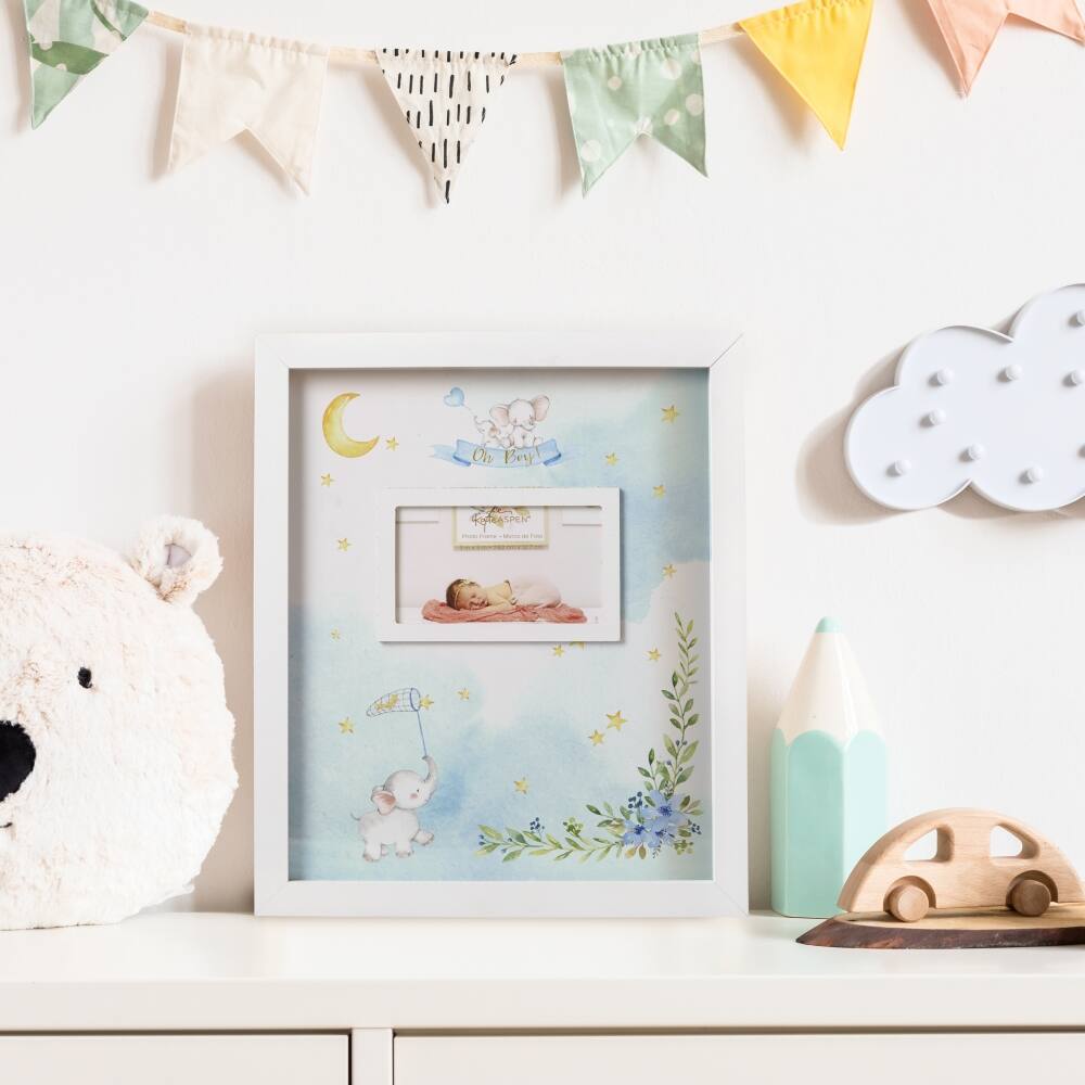 Kate Aspen&#xAE; Blue Elephant Baby Shower Guest Book Alternative