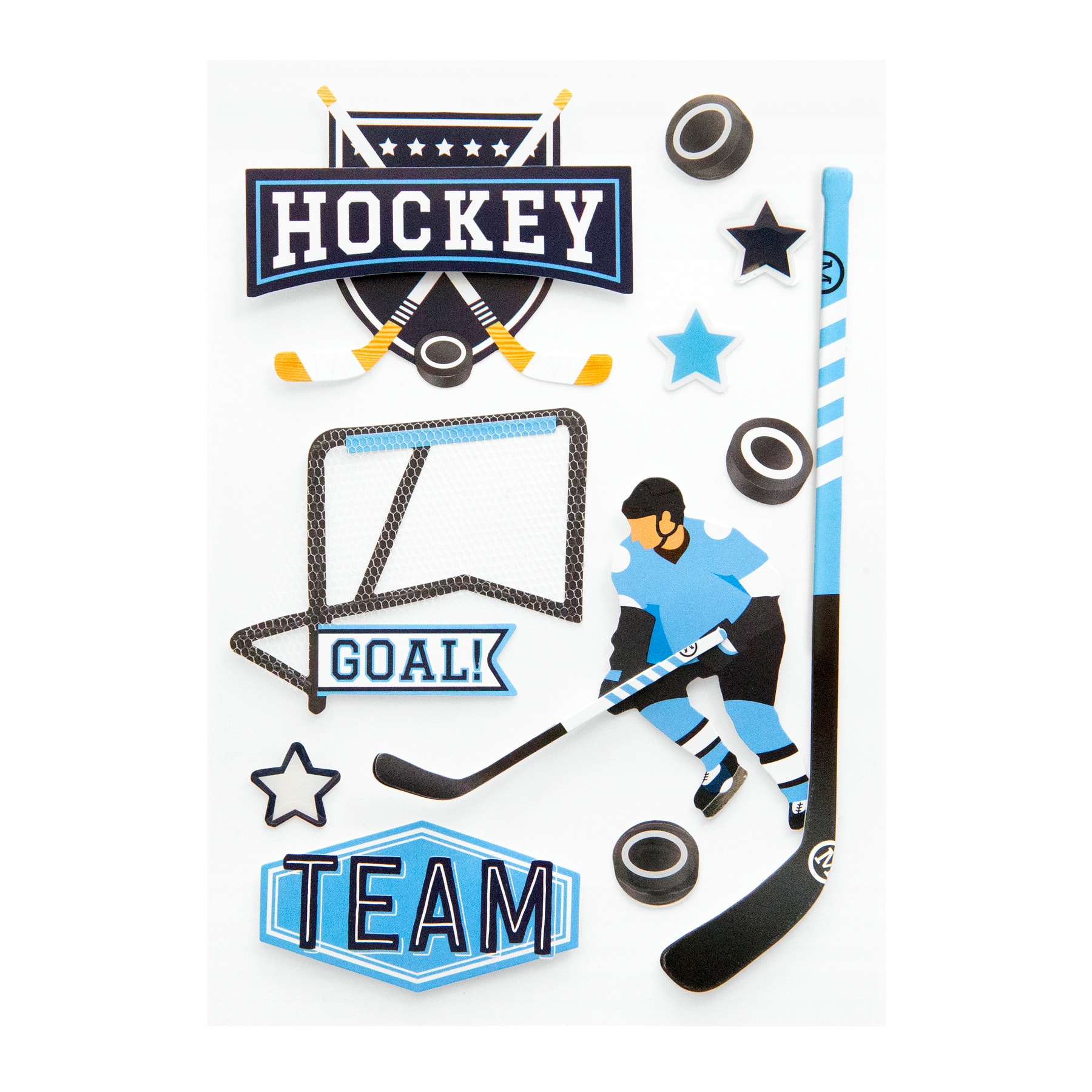 Hockey Shop Red Blue DECAL STICKER Retail Store Sign Sticks to Any Surface 