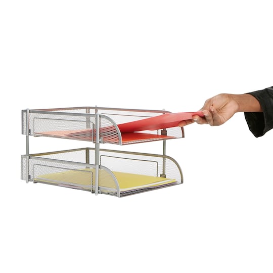 Mind Reader Silver 2 Piece Stackable Metal Mesh Letter Tray | Michaels