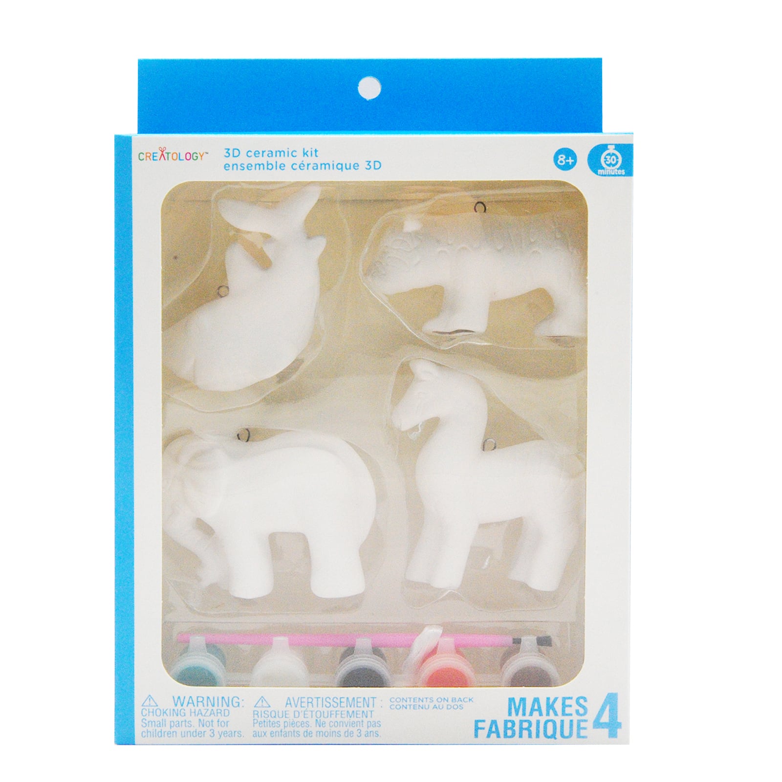 12 Pack: Animal 3D Ceramic Ornament Kit by Creatology&#x2122;
