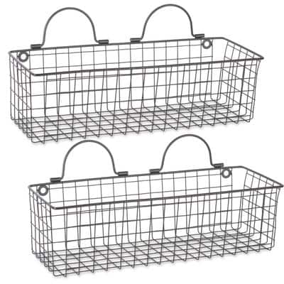 DII® Medium Wire Wall Baskets, 2ct.
