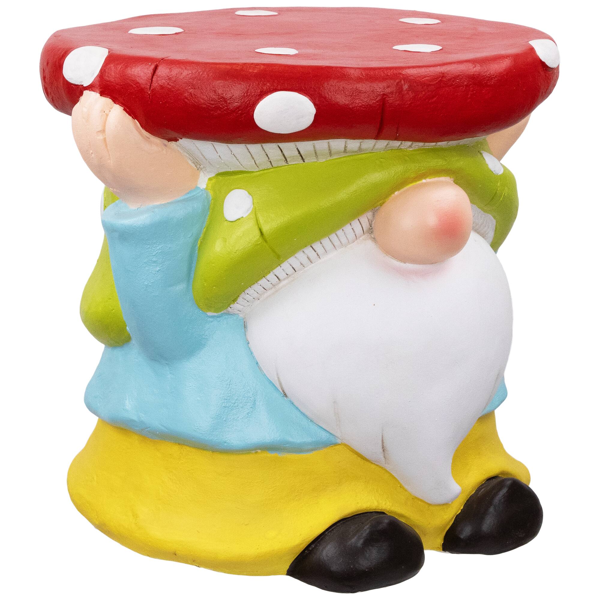 12.25" Gnome Mushroom Outdoor Garden Plant Stand
