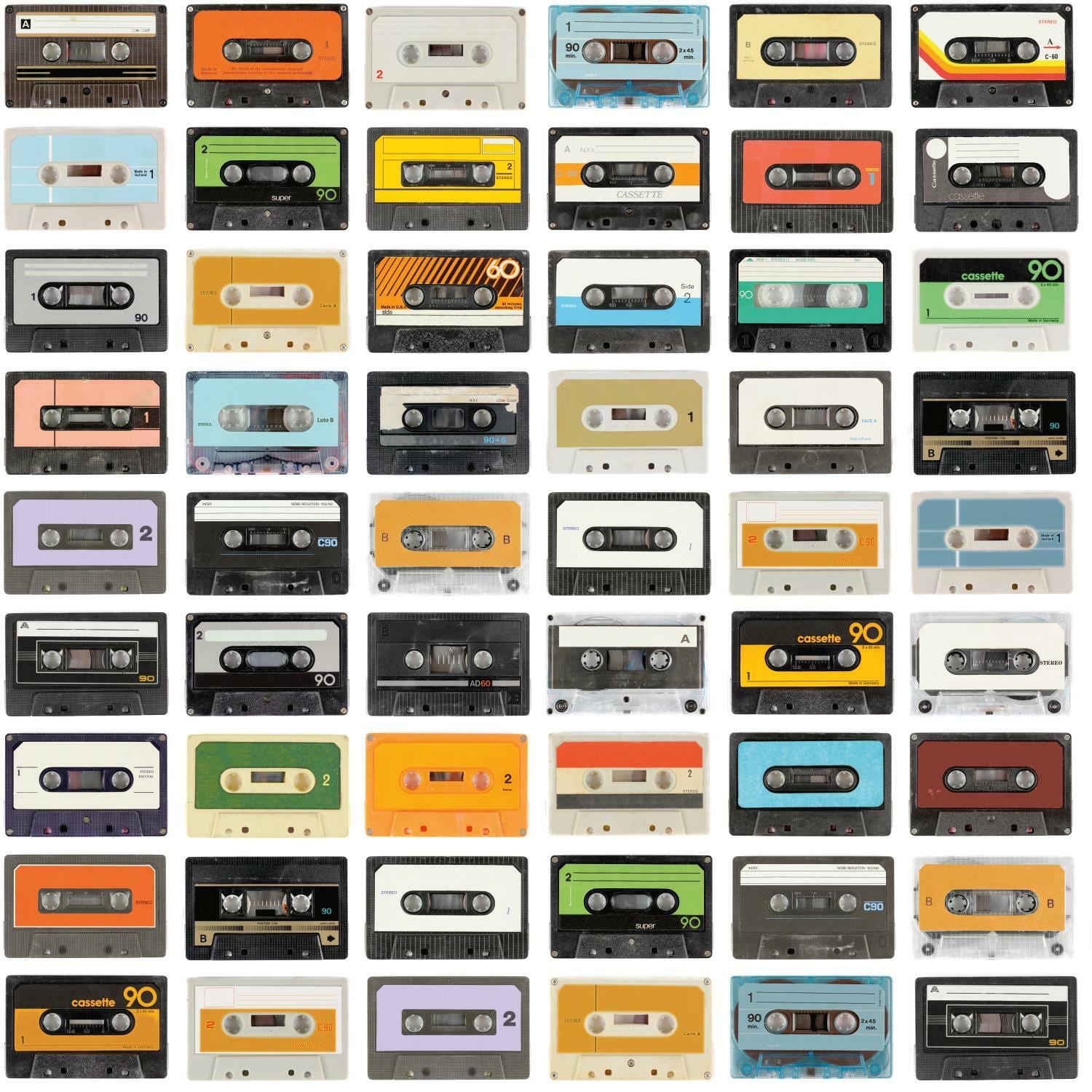 RoomMates Retro Cassettes Peel & Stick Wallpaper