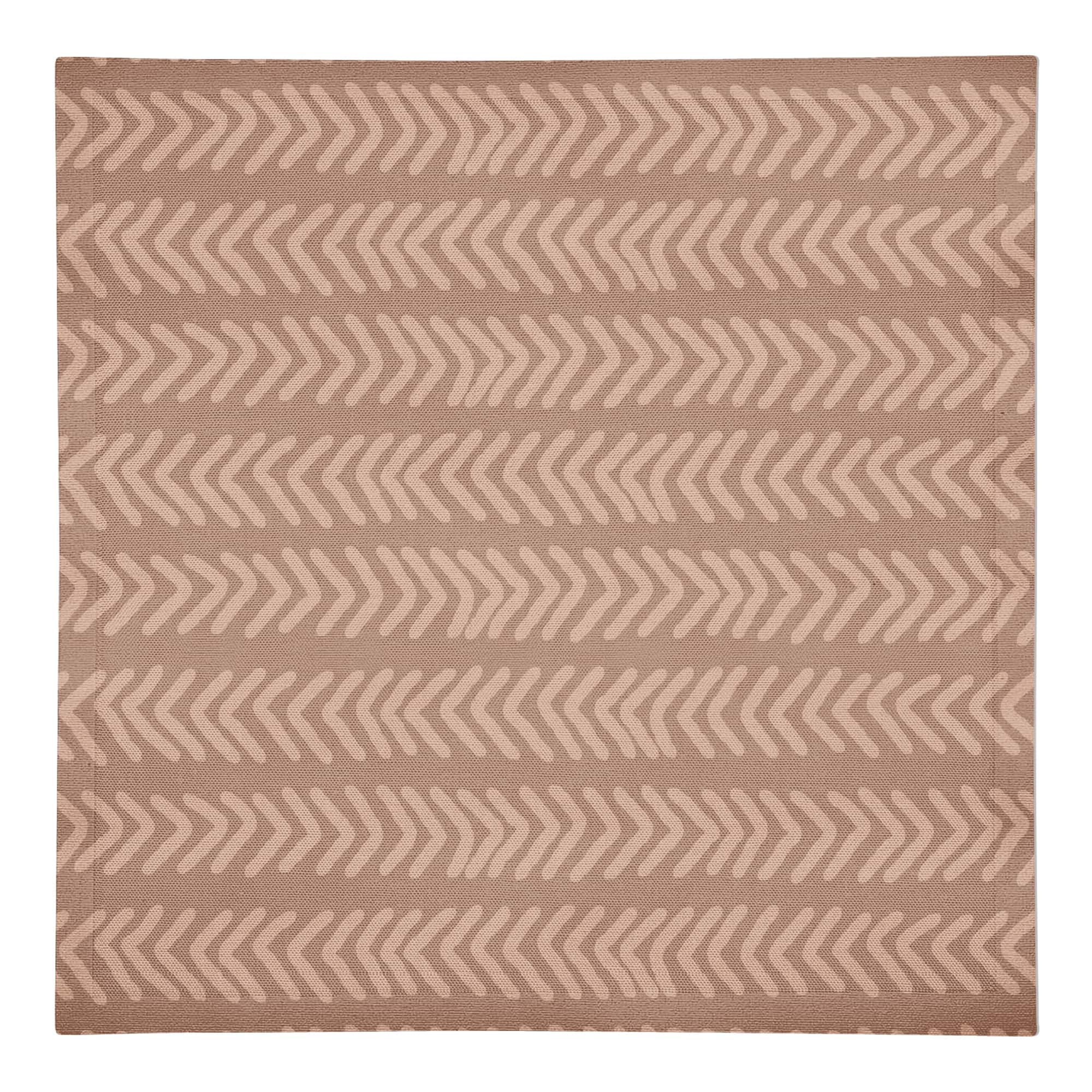 Tan Arrows 10&#x22; x 10&#x22; Cotton Twill Napkin