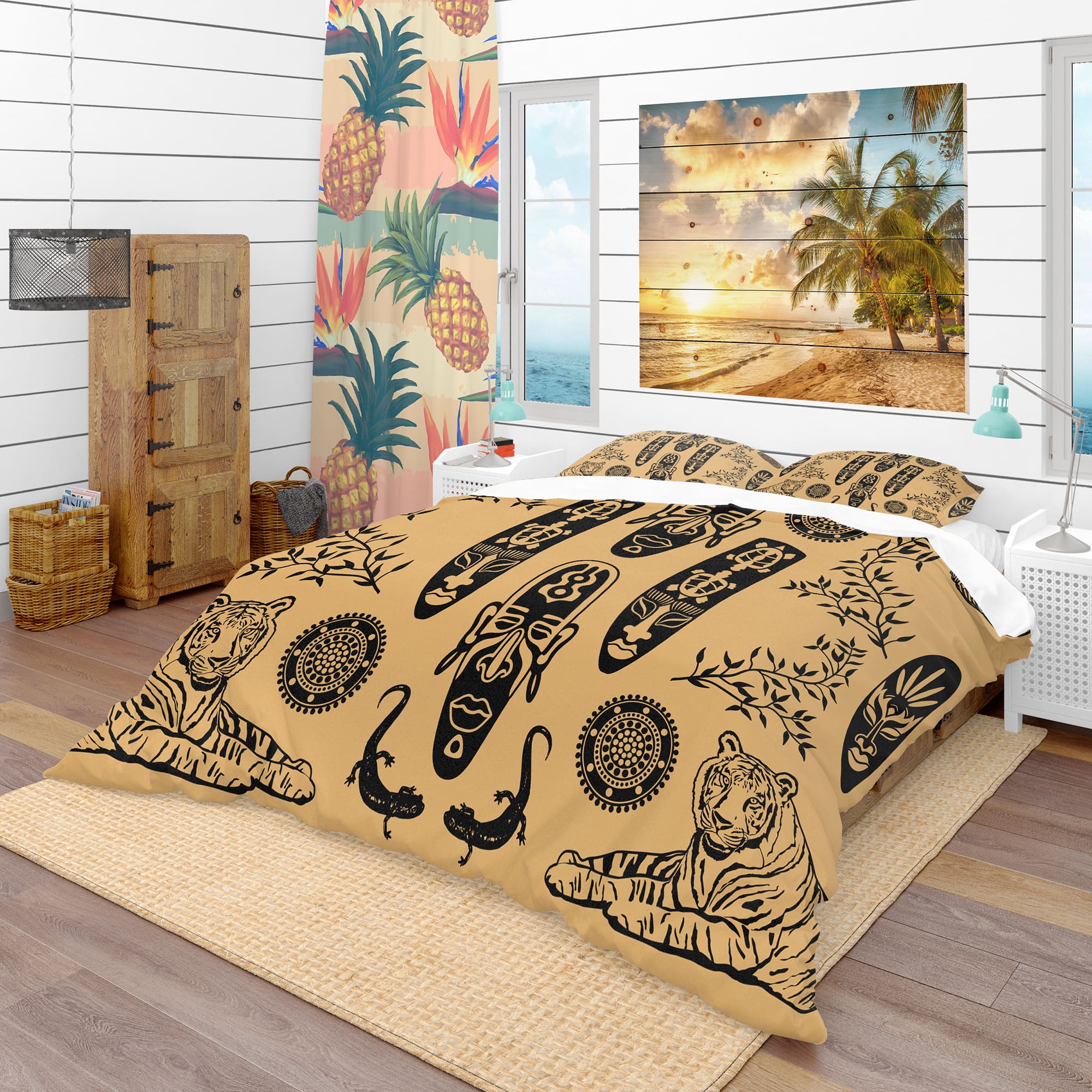 Designart 'Ethnic Decorative Mask' African Bedding Set