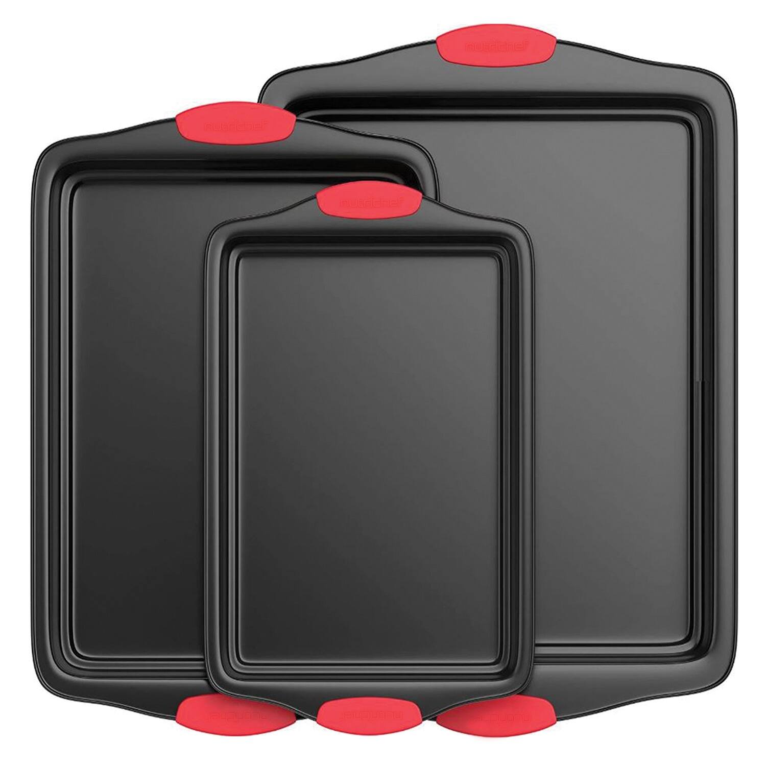 NutriChef™ 3-Piece Steel Non-Stick Bakeware Set in Black | Michaels®